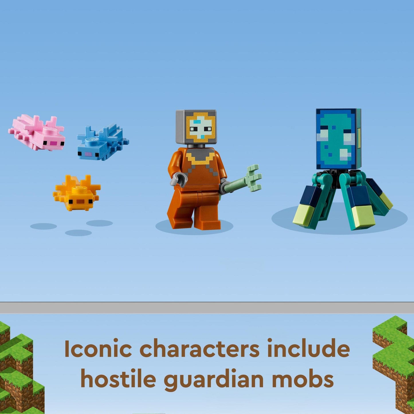 LEGO Minecraft The Guardian Battle Building Kit 21180 Amazon