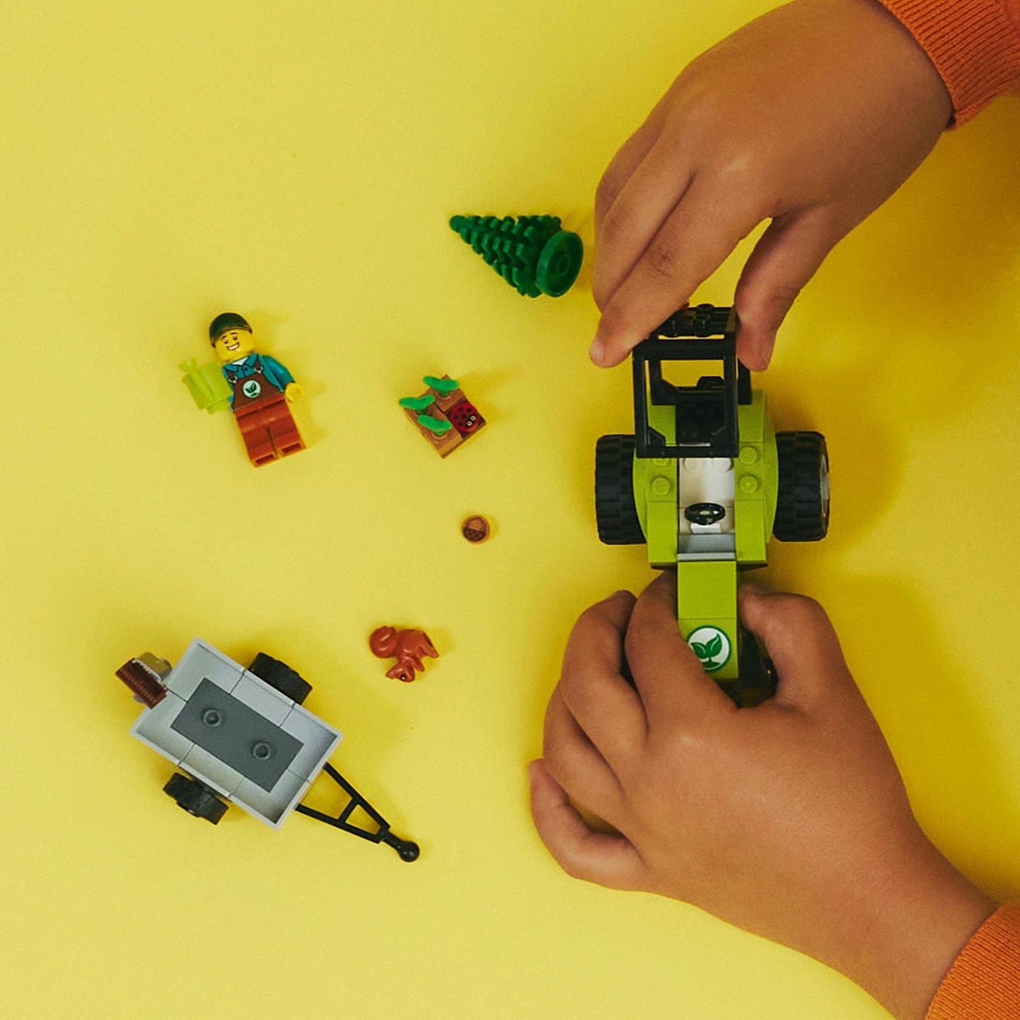 LEGO City Park Tractor 60390 Building Toy with Trailer Amazon