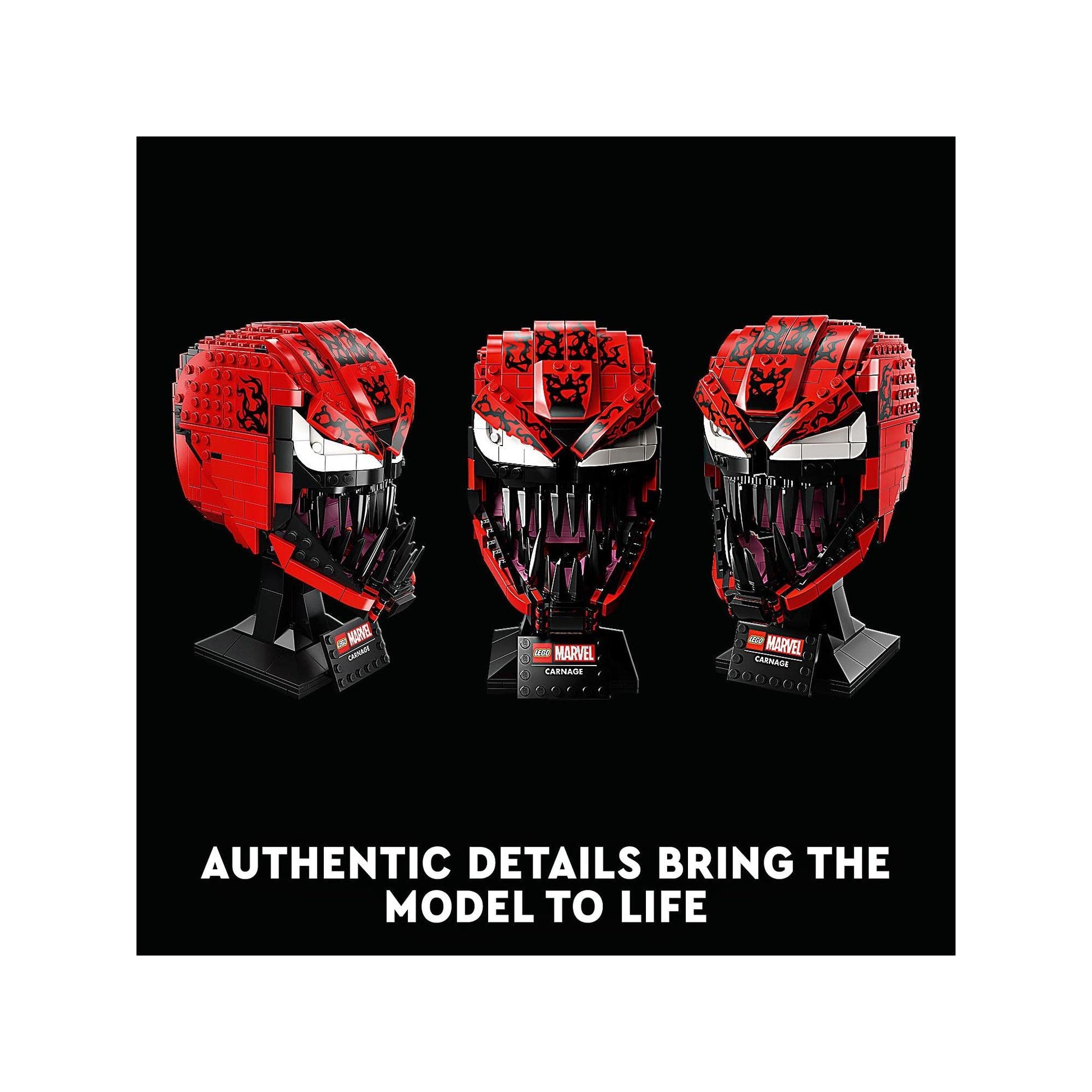LEGO 76199 Marvel Spider-Man Carnage Mask Brick Island