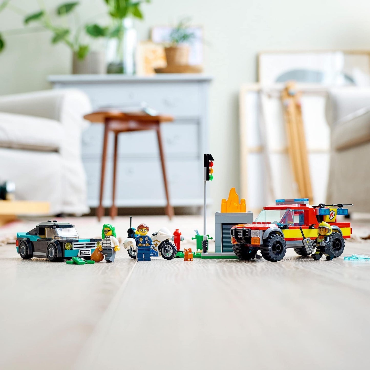 LEGO City Fire Rescue & Police Chase 60319 Kids Building Amazon