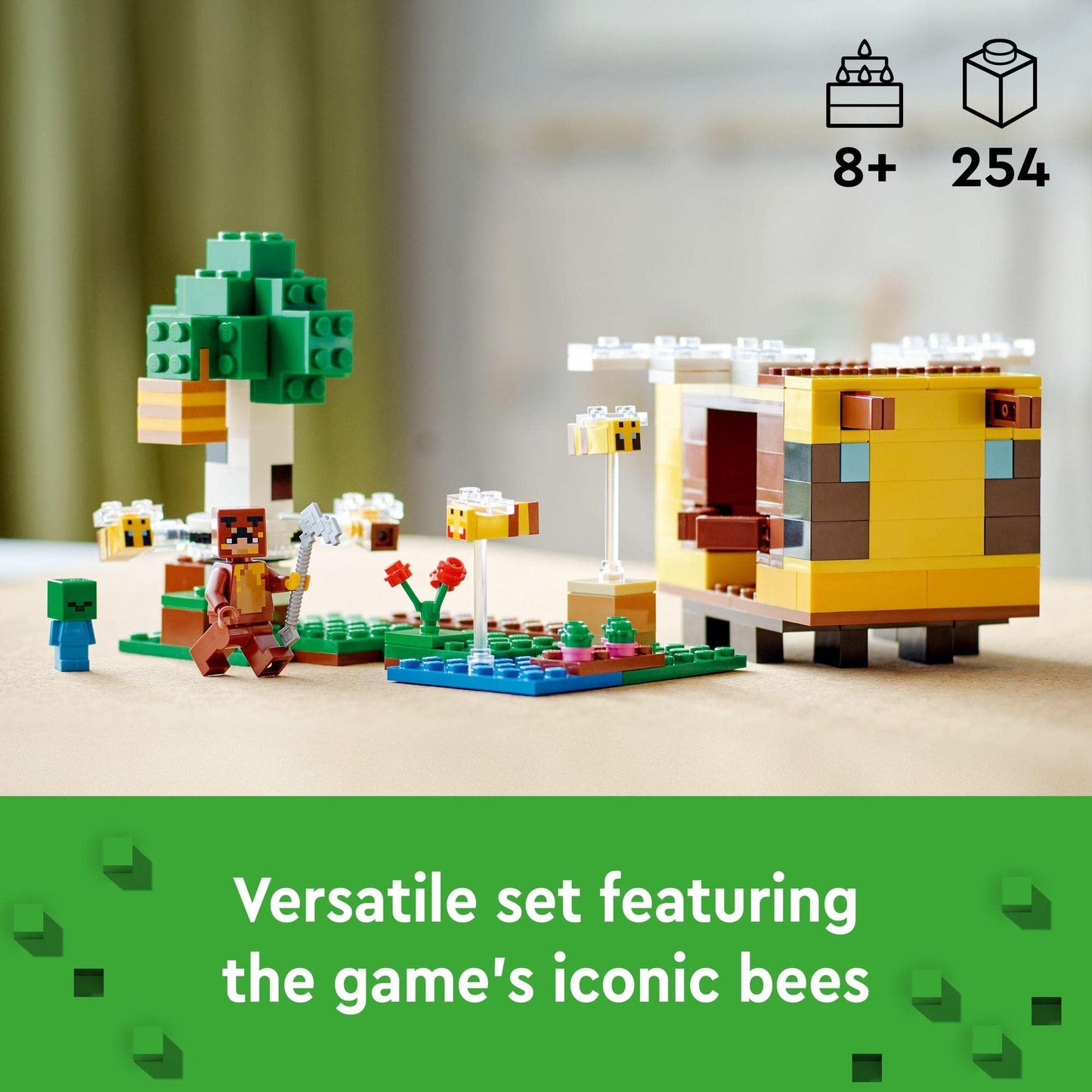 LEGO Minecraft The Bee Cottage 21241 Building Toy Set; Fun Honey Farm and Beehive; for Kids Aged 8+ Amazon