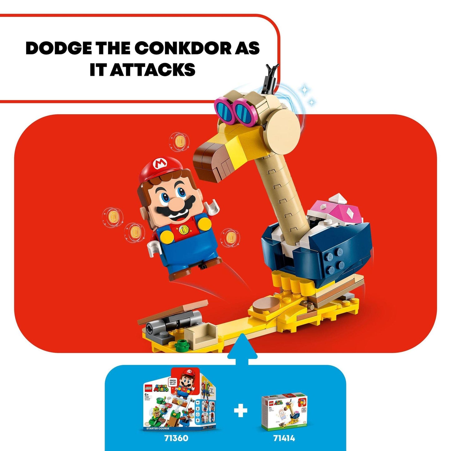 LEGO Super Mario Conkdor's Noggin Bopper Expansion Set 71414 Building Toy Amazon