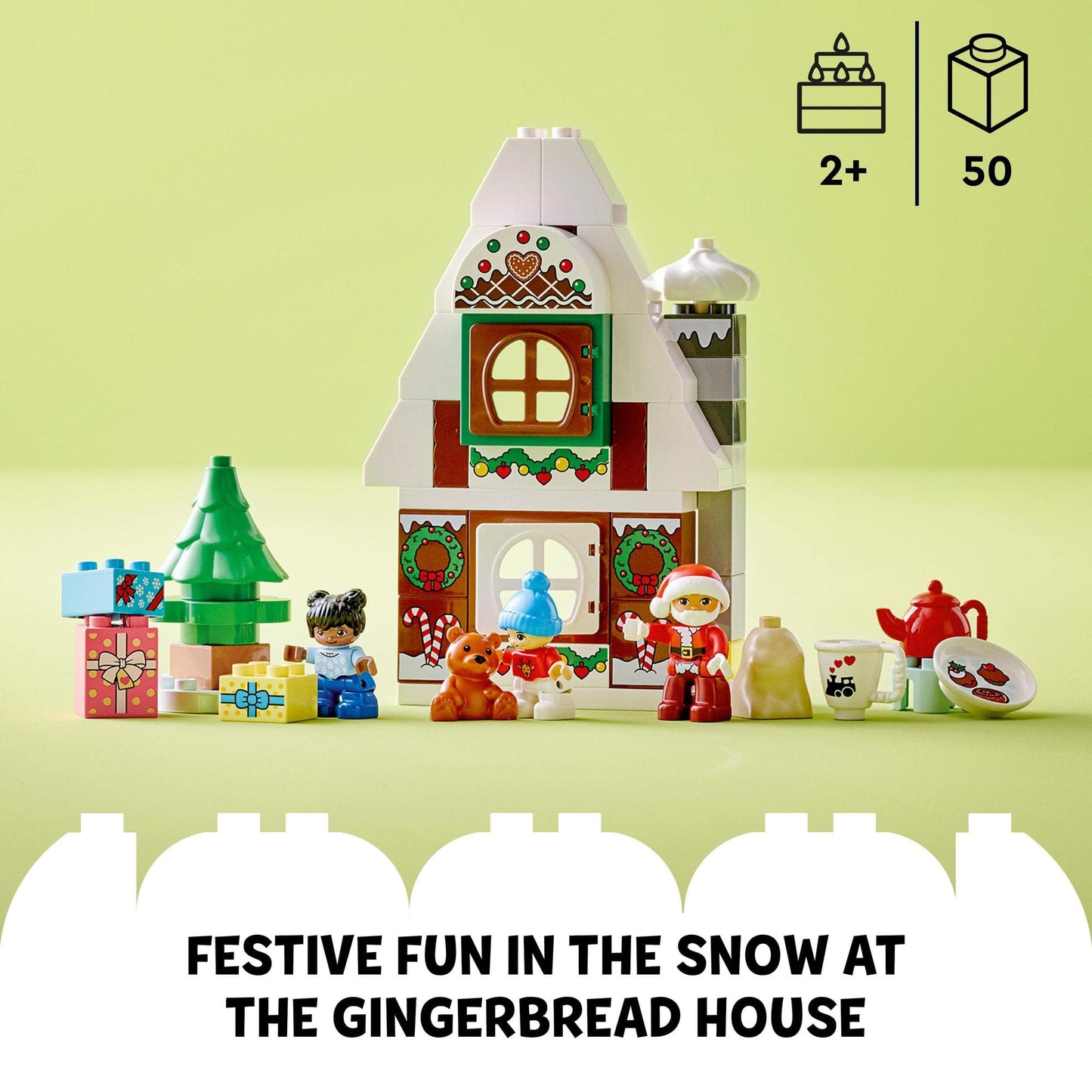 LEGO DUPLO Santa's Gingerbread House Toy Amazon