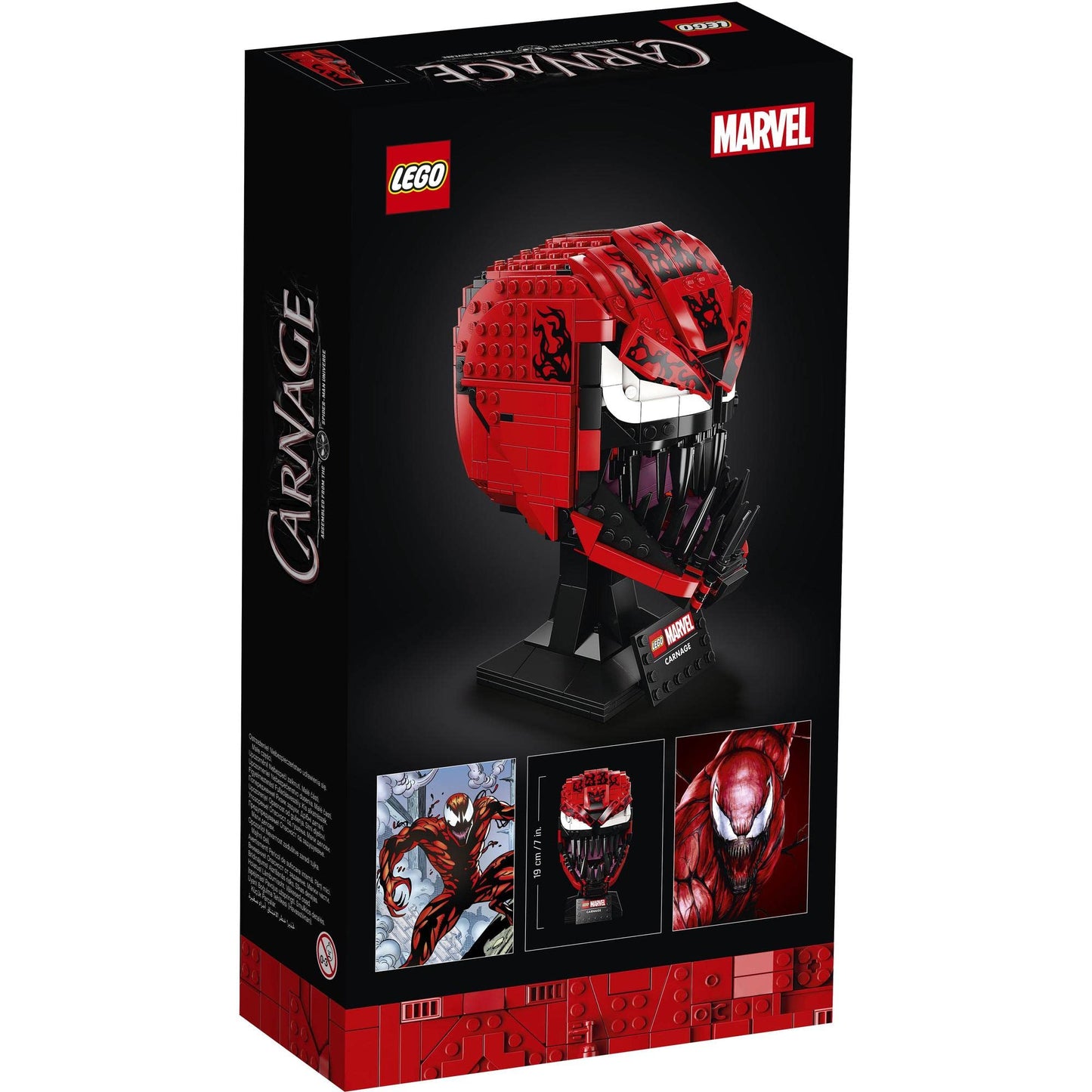LEGO 76199 Marvel Spider-Man Carnage Mask Brick Island