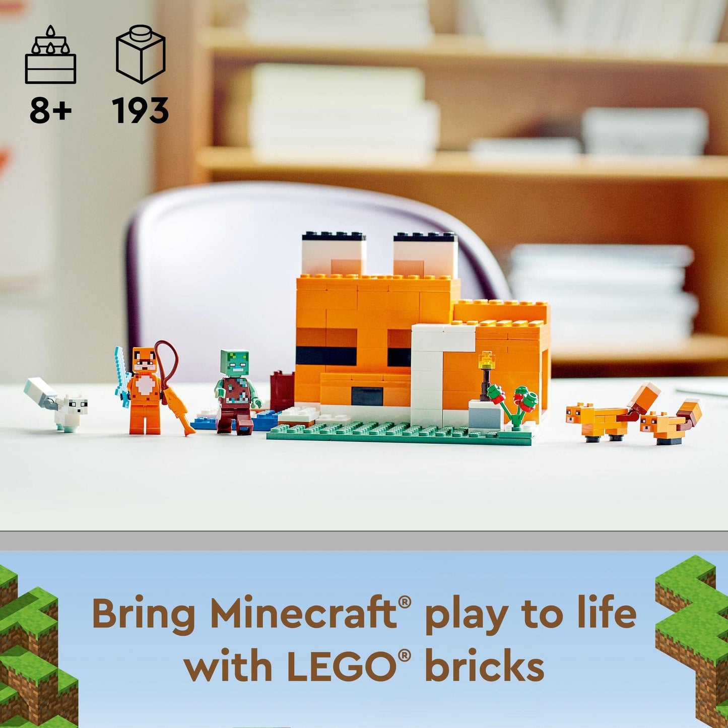 LEGO Minecraft The Fox Lodge 21178 Building Kit and Toy House Amazon