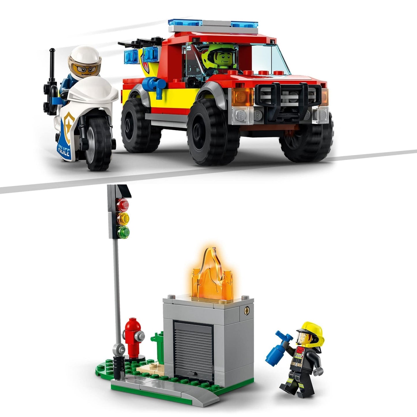 LEGO City Fire Rescue & Police Chase 60319 Kids Building