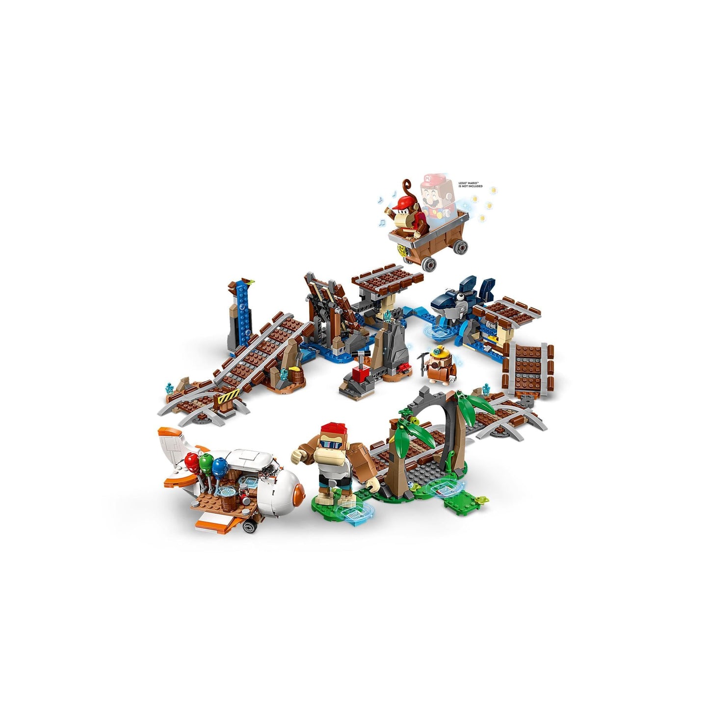 LEGO Super Mario Diddy Kong's Mine Cart Ride Expansion Set 71425 Building Toy Amazon