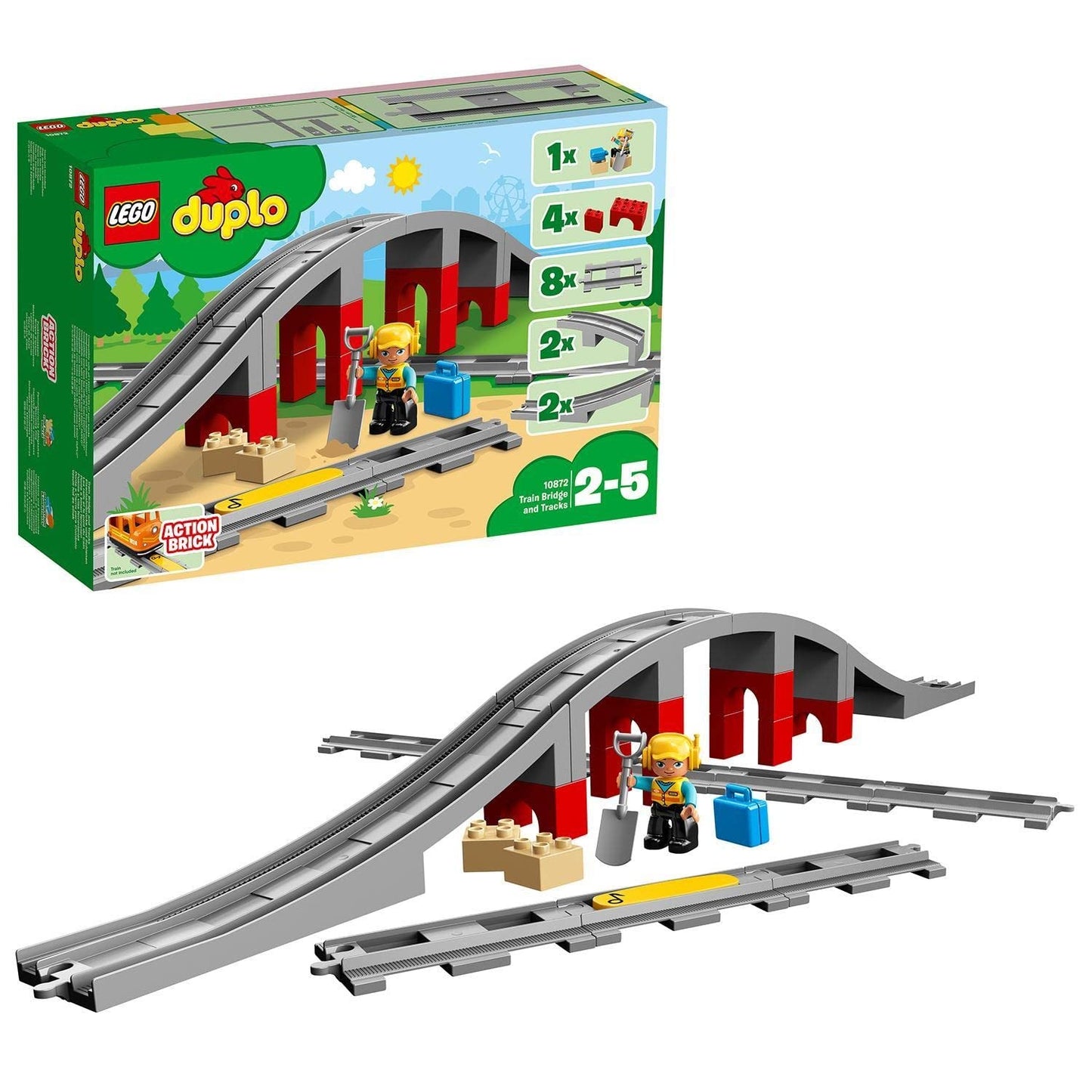 LEGO® DUPLO® Town Train Bridge and Tracks 10872 Building Block Amazon