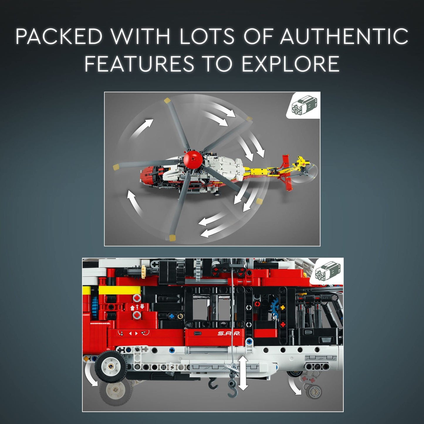 LEGO Technic Airbus H175 Rescue Helicopter 42145 Amazon