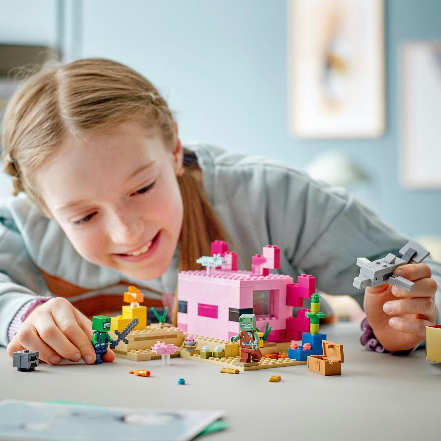 LEGO Minecraft The Axolotl House 21247 Building Toy Set Amazon