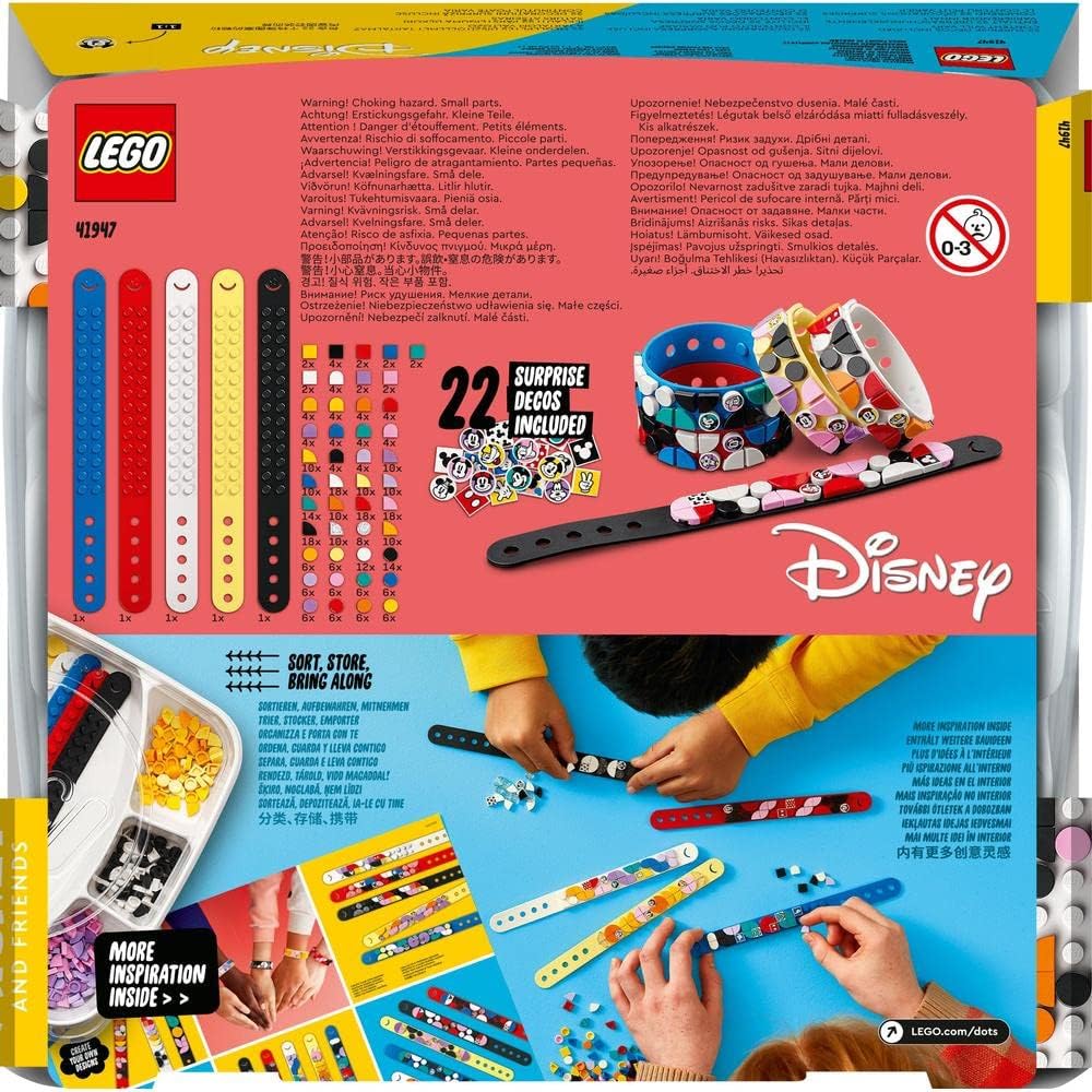Lego Dots 41947 Mickey & Friends Bracelet, Multipack, Toy Amazon