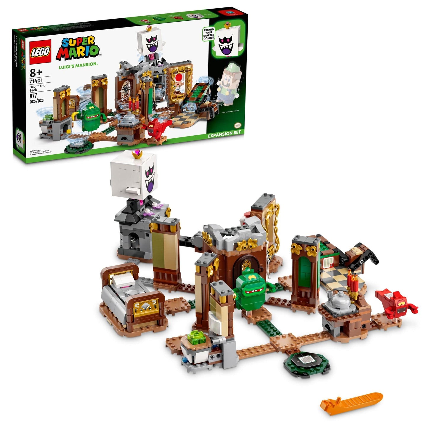 LEGO Super Mario Luigi’s Mansion Haunt-and-Seek Expansion Set 71401 Toy Building Amazon