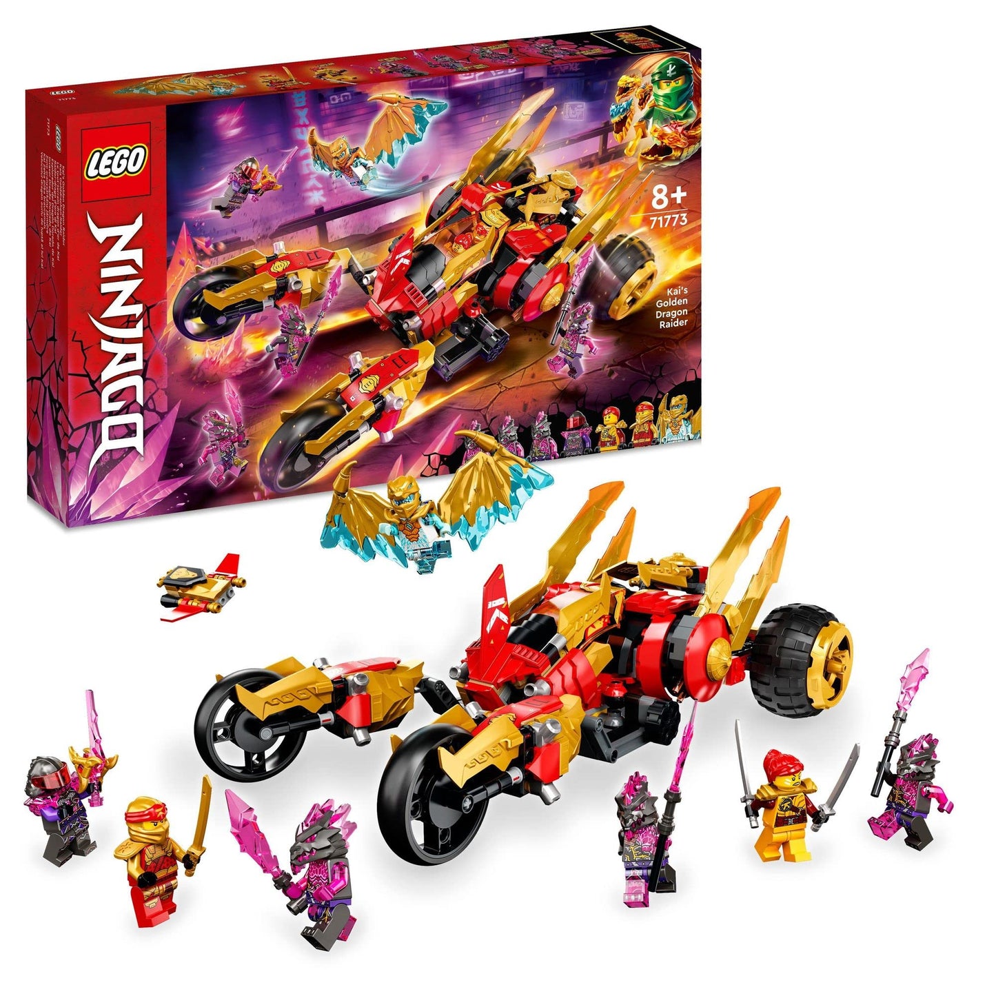 LEGO NINJAGO Kai’s Golden Dragon Raider 71773 Building Kit Amazon