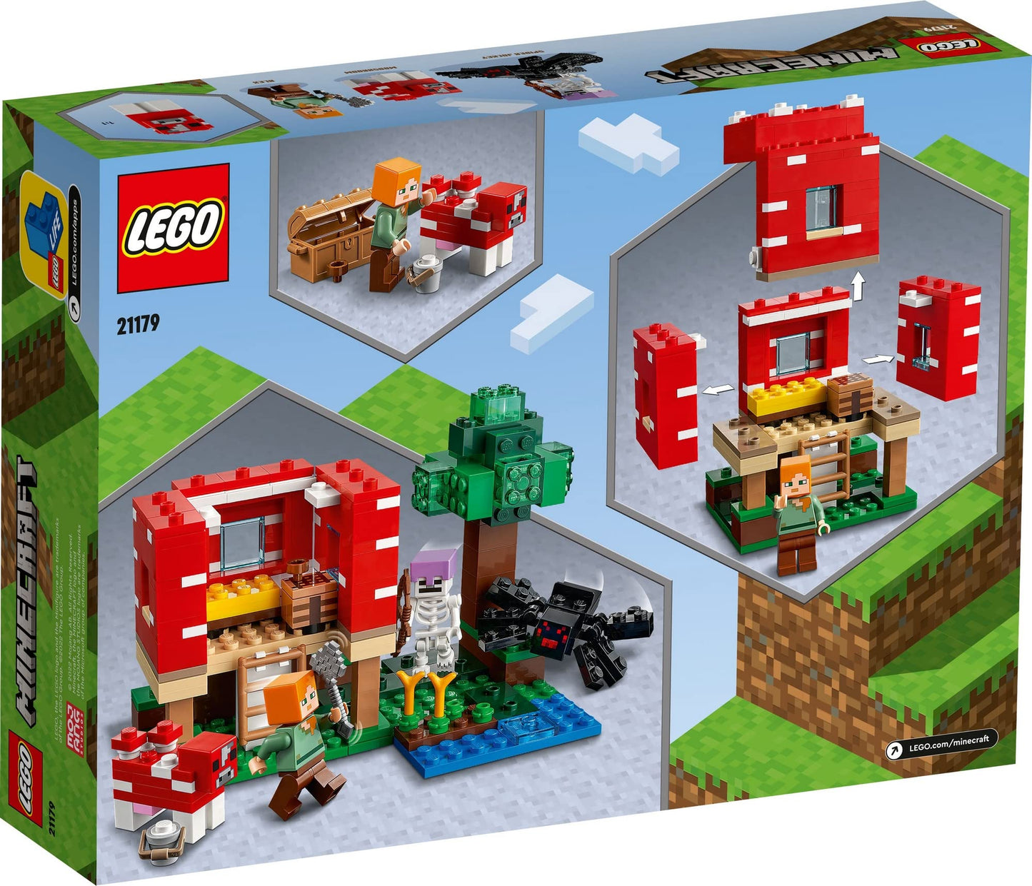 LEGO Minecraft The Mushroom House 21179 Building Kit Amazon