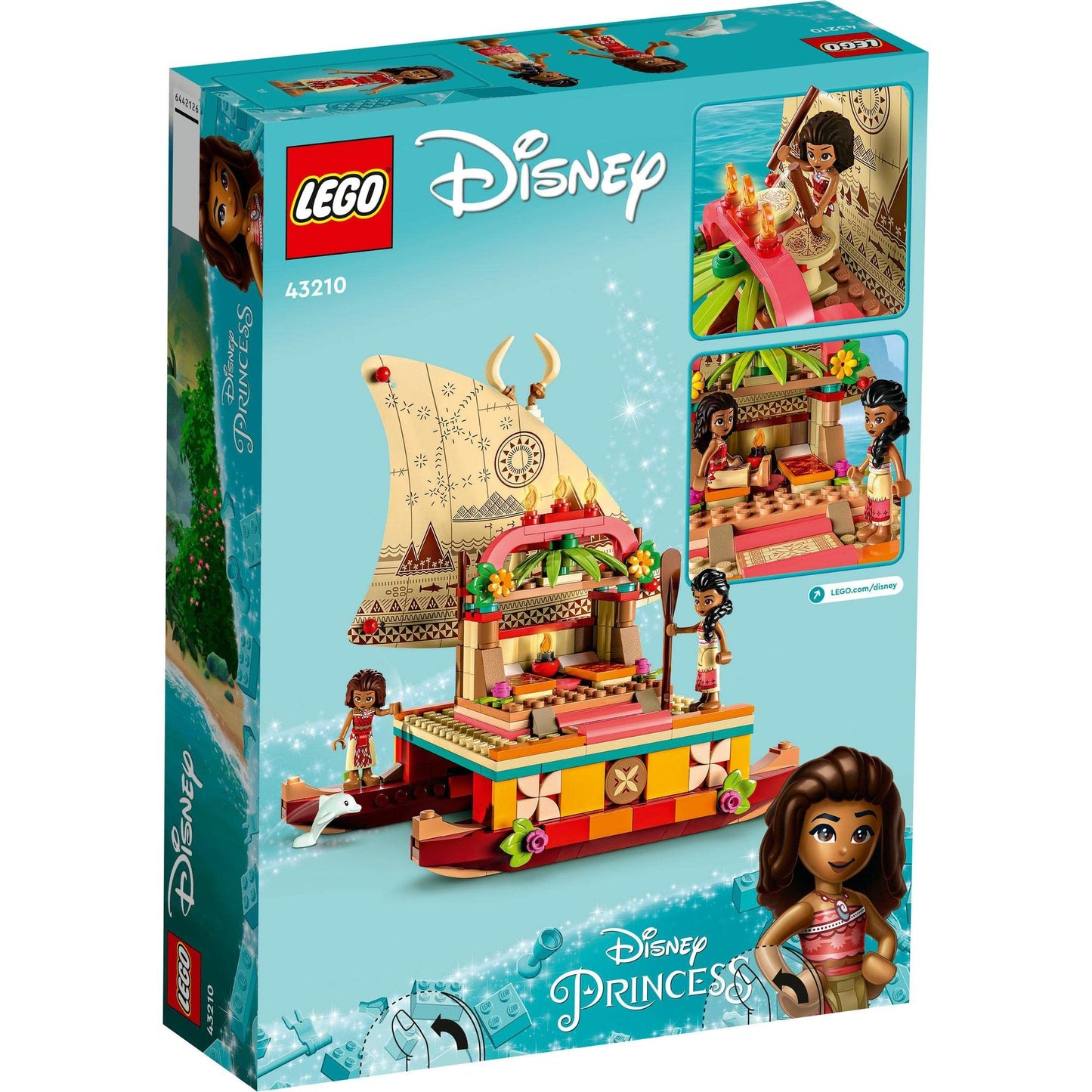 LEGO Disney Princess Moana’s Wayfinding Boat 43210 Building Toy Amazon