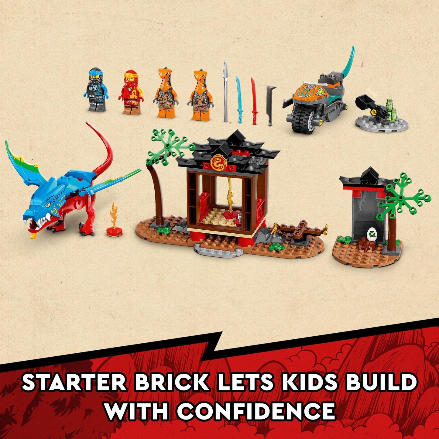LEGO NINJAGO Ninja Dragon Temple Playset; Building Kit 71759 Amazon