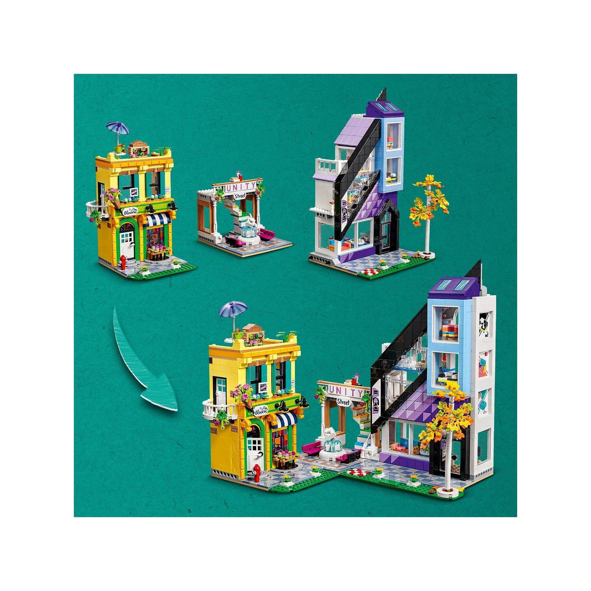 LEGO Friends Downtown Flower and Design Stores 41732 Building Toy Amazon