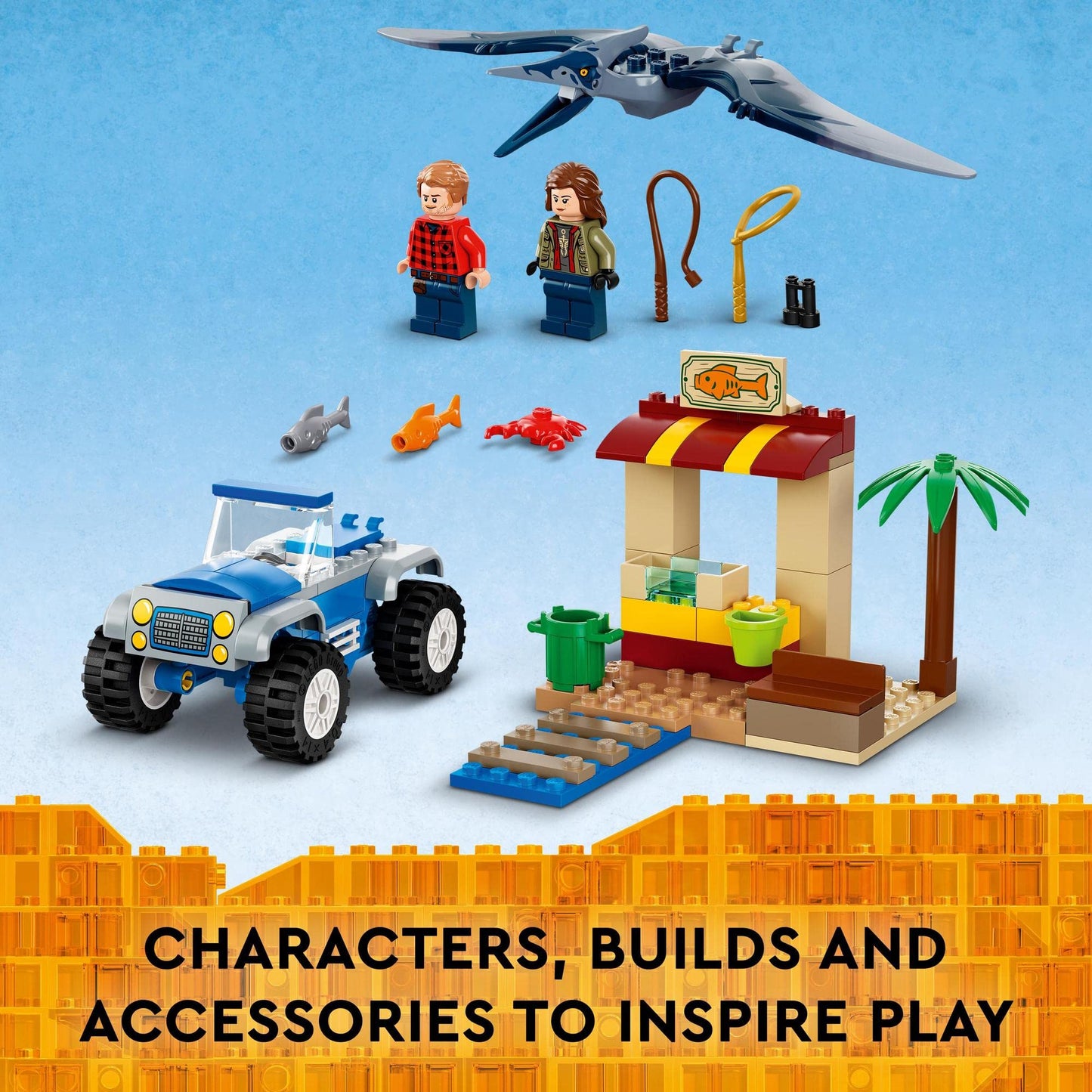 LEGO Jurassic World Pteranodon Chase Building Kit 76943 Amazon