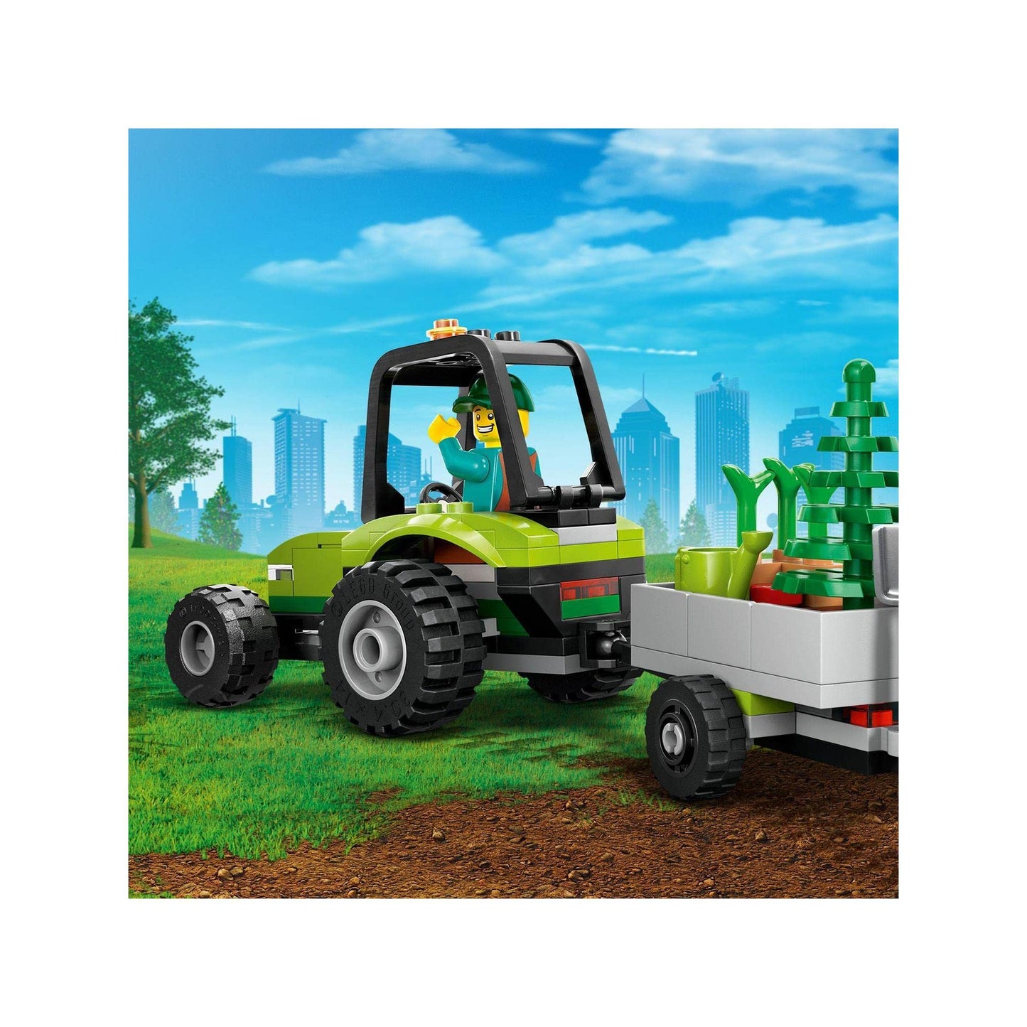 LEGO City Park Tractor 60390 Building Toy with Trailer Amazon