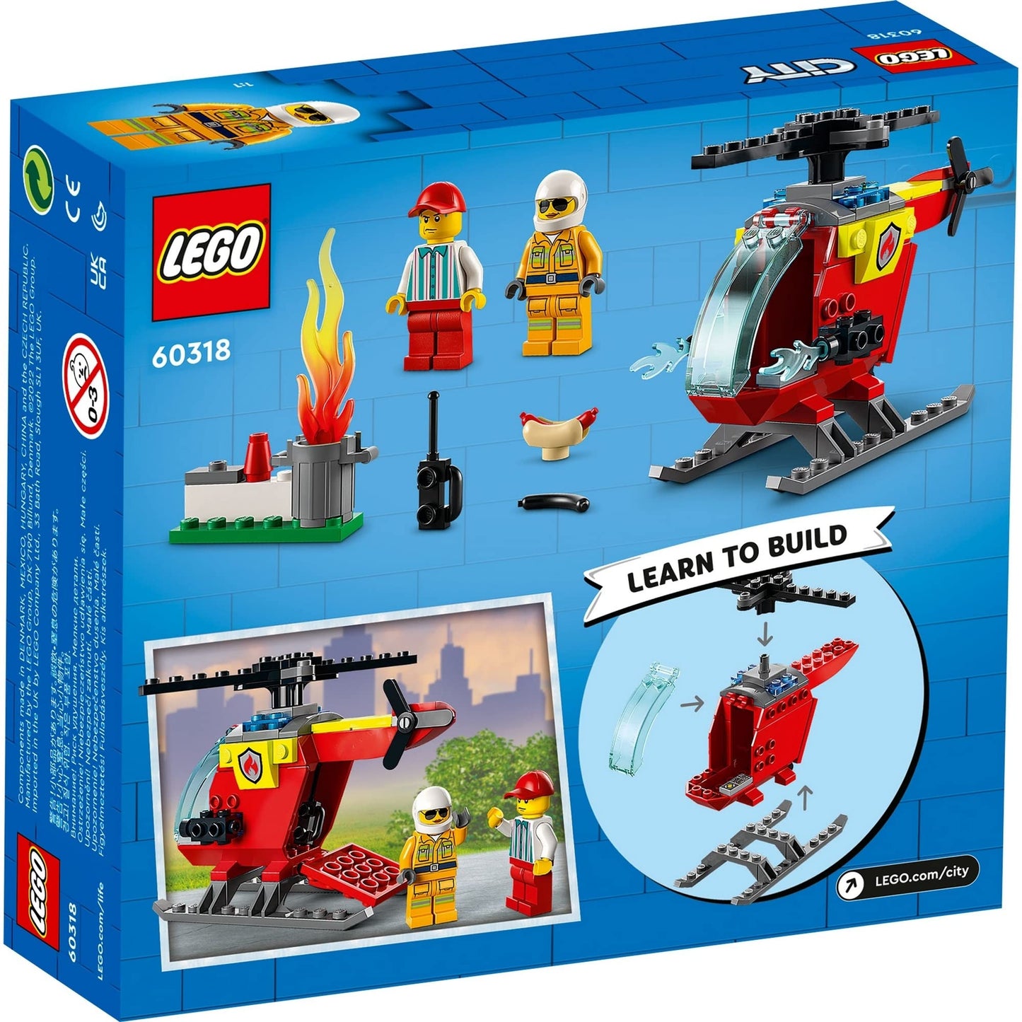LEGO 60318 City Fire Helicopter Toy Amazon