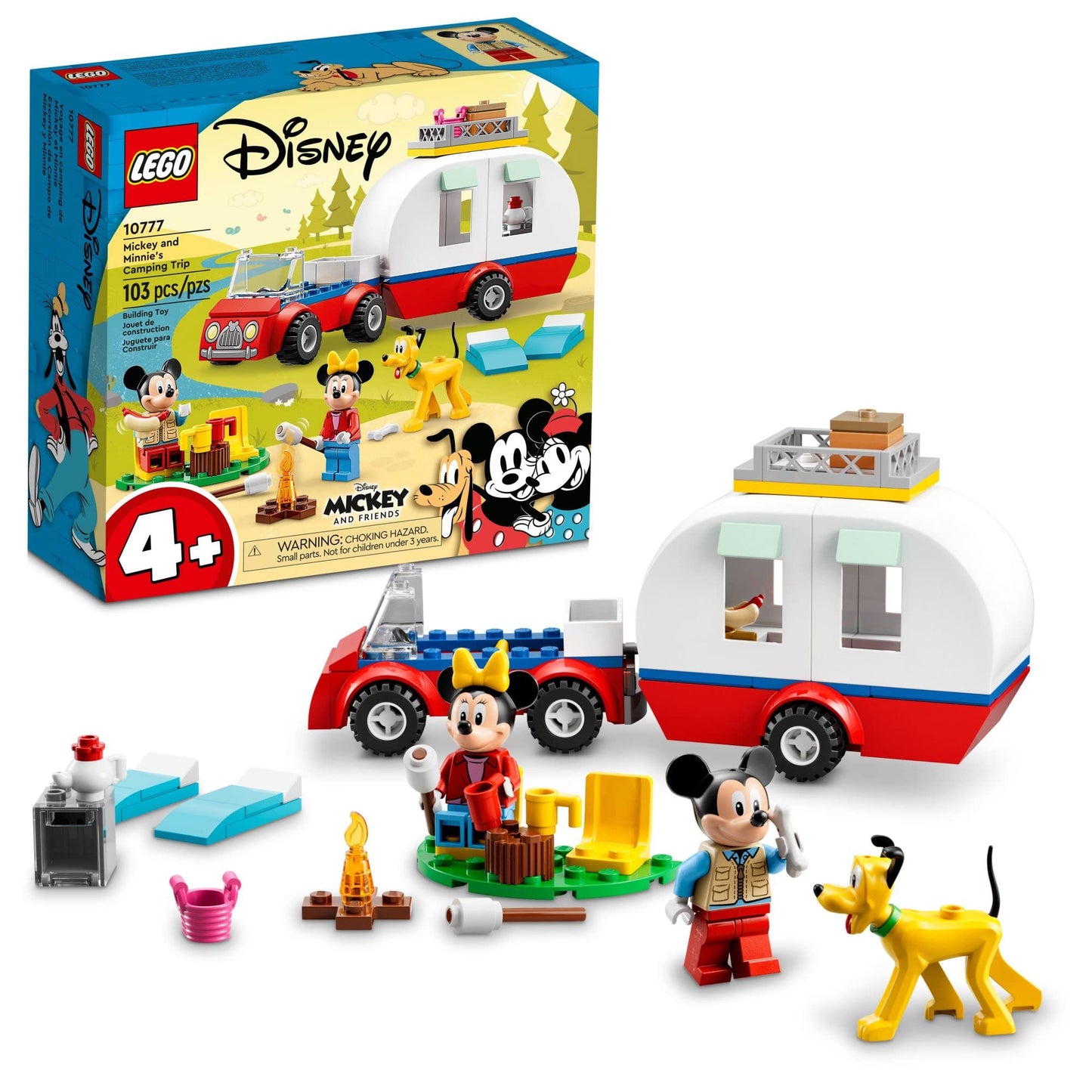 LEGO Disney Mickey and Friends – Mickey Mouse and Minnie Mouse’s Camping Trip 10777 Building Toy