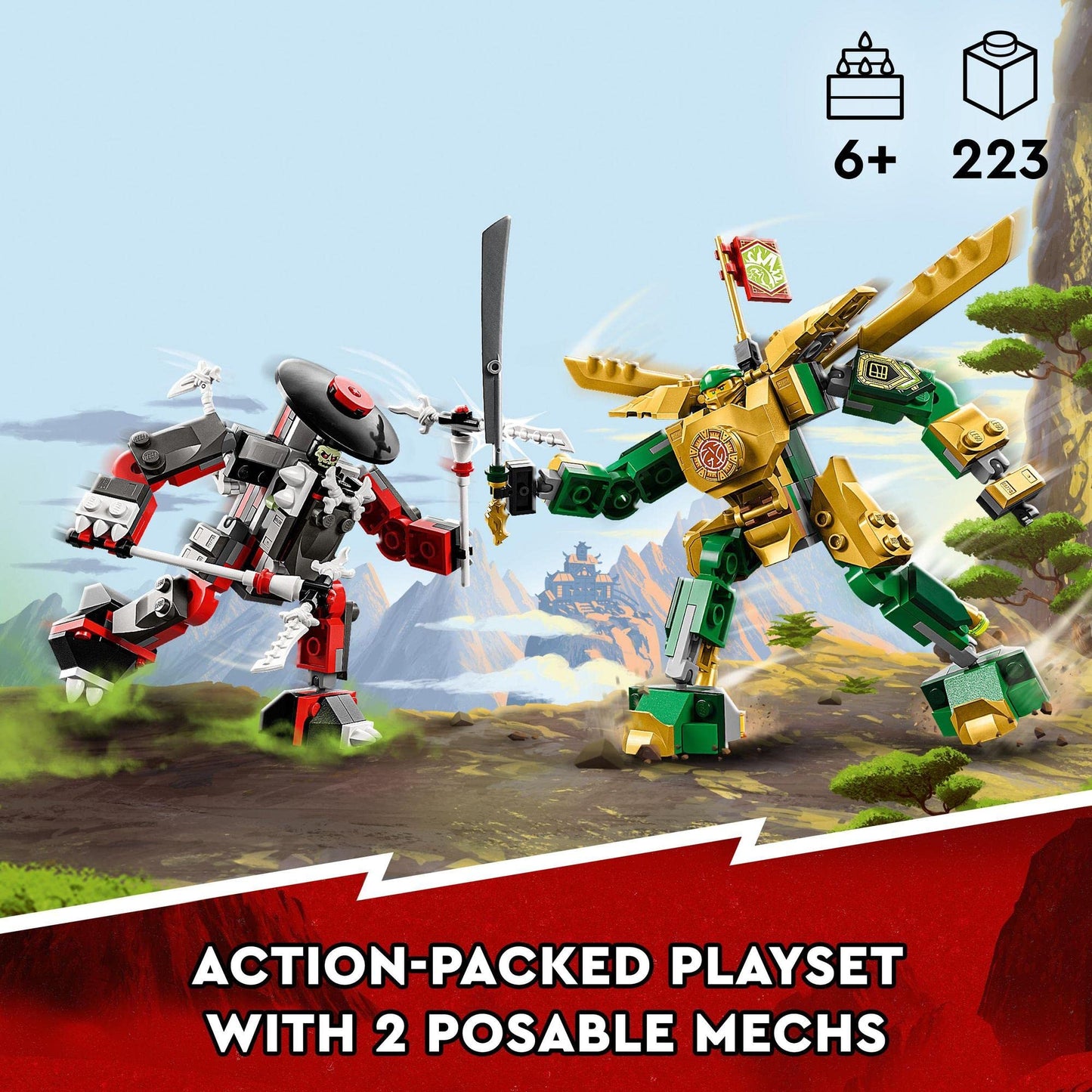 LEGO® NINJAGO® Lloyd’s Mech Battle EVO 71781 Building Toy Amazon
