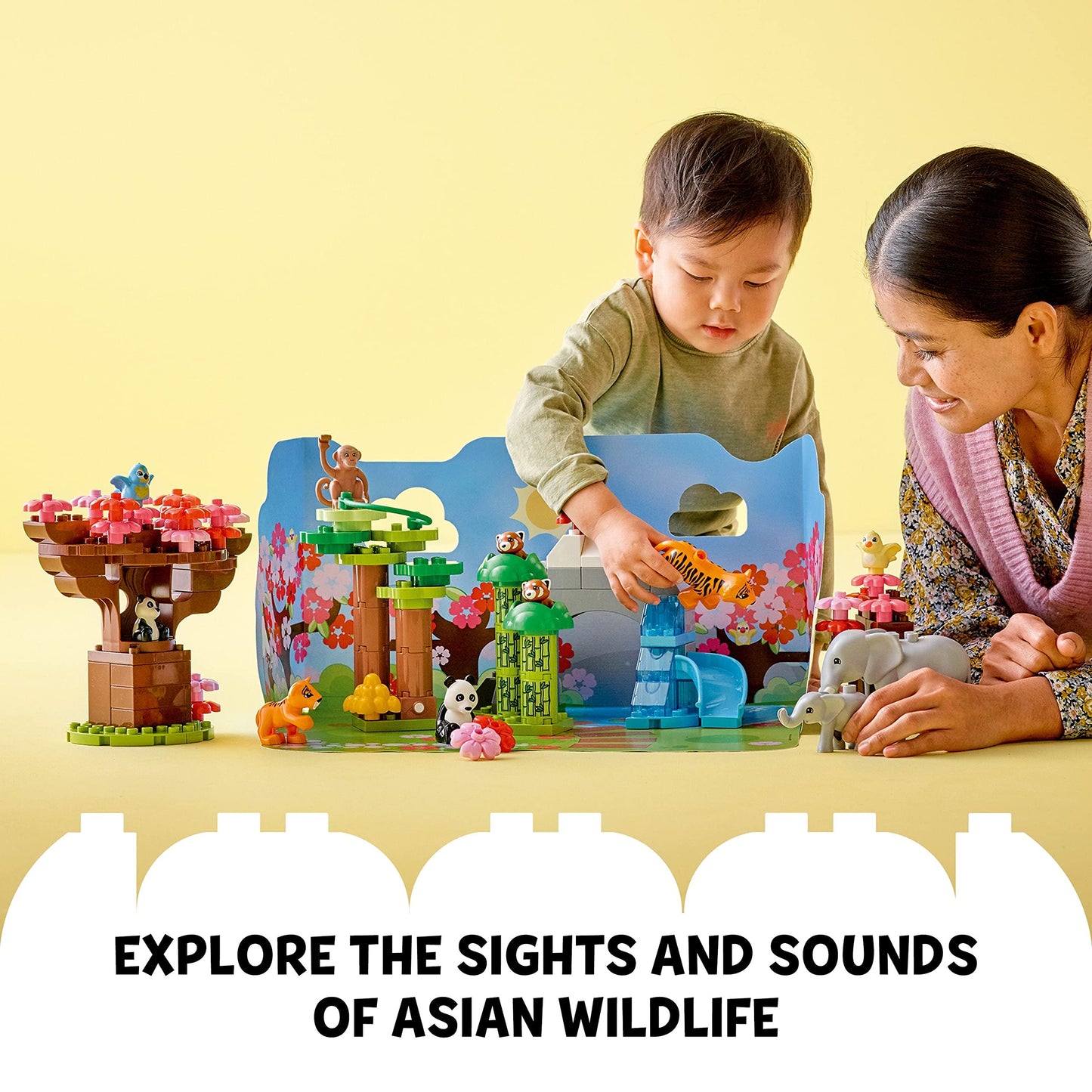 LEGO DUPLO Wild Animals of Asia with Panda & Elephant Baby Animal Toy Amazon