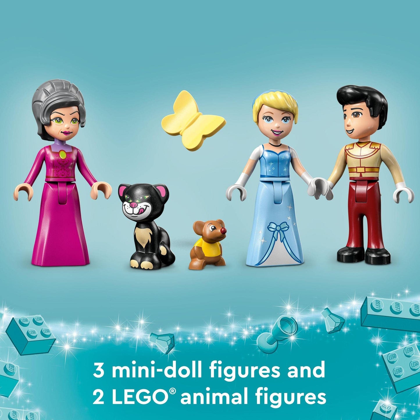 LEGO Disney Cinderella and Prince Charming’s Castle Building Kit Amazon