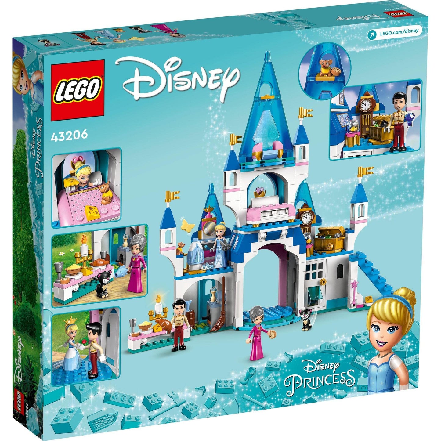 LEGO Disney Cinderella and Prince Charming’s Castle Building Kit Amazon