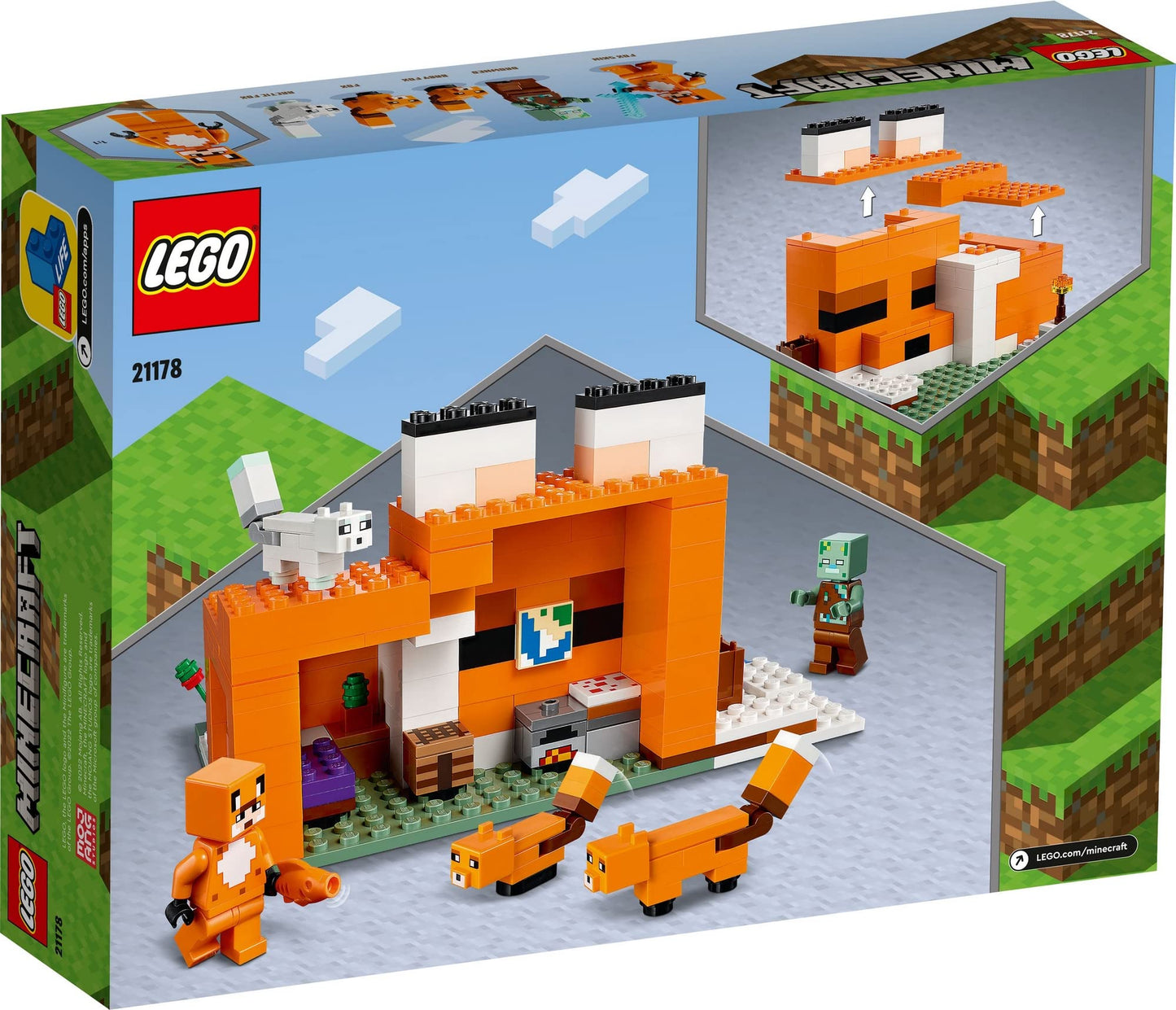 LEGO Minecraft The Fox Lodge 21178 Building Kit and Toy House Amazon
