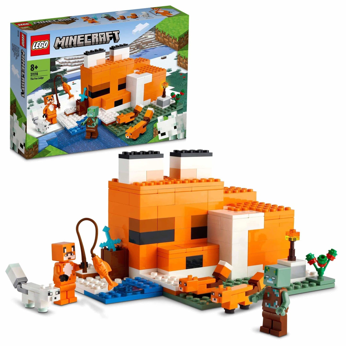 LEGO Minecraft The Fox Lodge 21178 Building Kit and Toy House Amazon