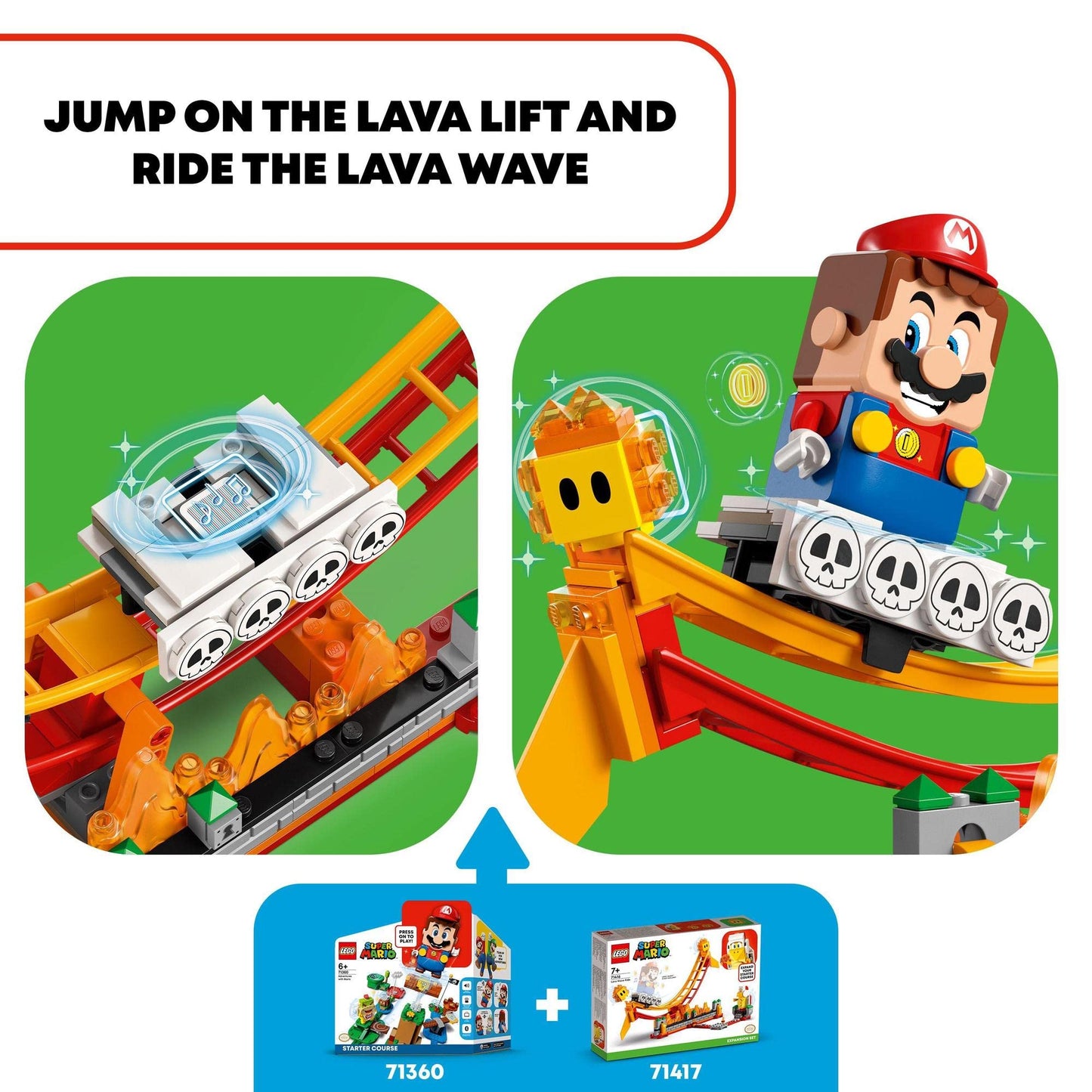 LEGO Super Mario Lava Wave Ride Expansion Set 71416 Collectible Building Toy Amazon