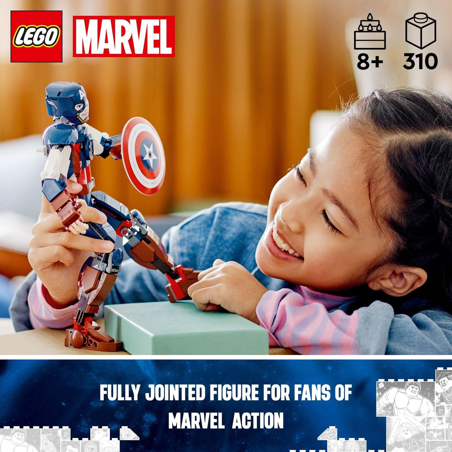 LEGO® Super Heroes Marvel Captain America Construction Figure 76258 Building Toy