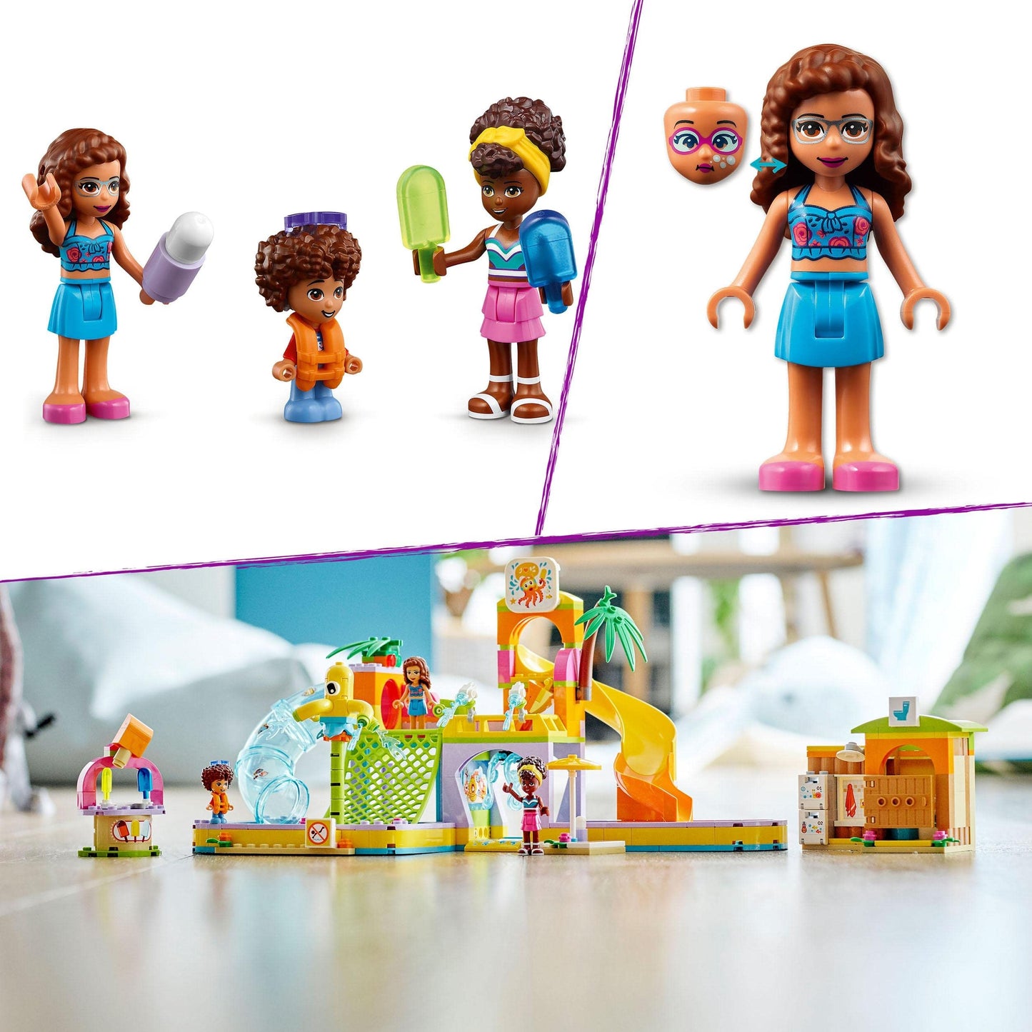 LEGO Friends Water Park Set with Swimming Pool and Slides 41720 Amazon