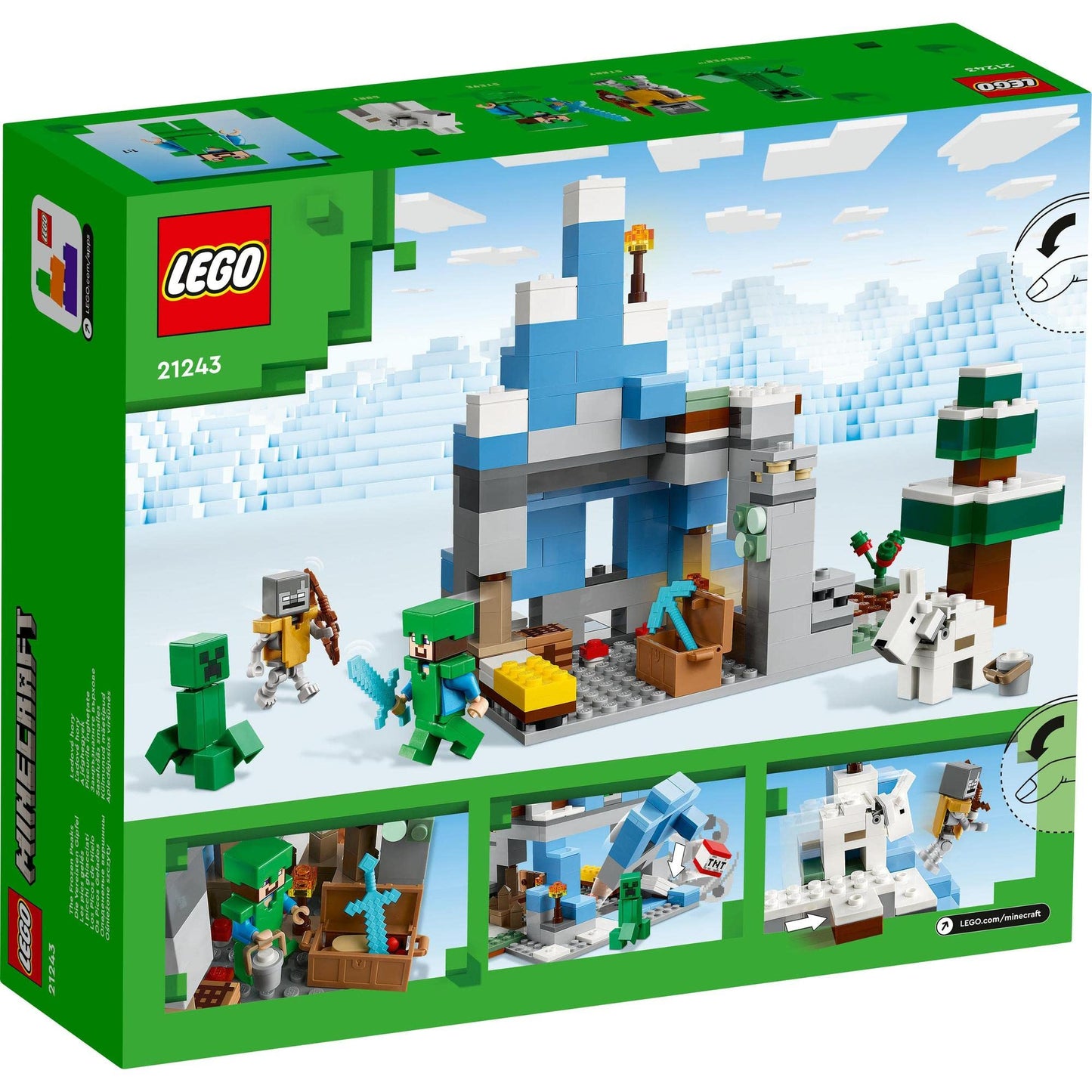 LEGO Minecraft The Frozen Peaks 21243 Building Toy Amazon