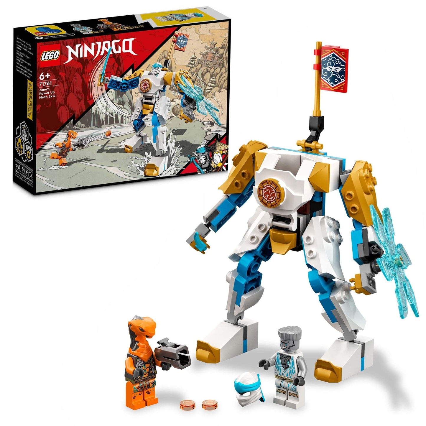 LEGO NINJAGO Zane’s Power Up Mech EVO Building Kit Playset 71761 Amazon