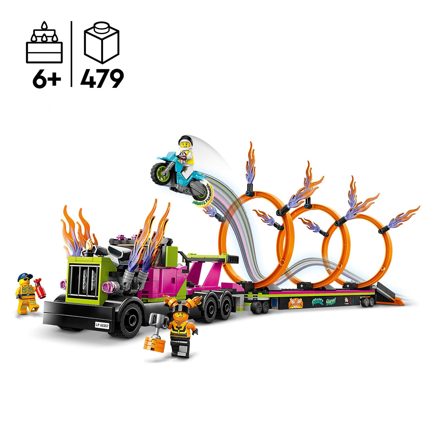 Lego 60357 City Trailer Truck and Fire Ring Challenge Toy Amazon