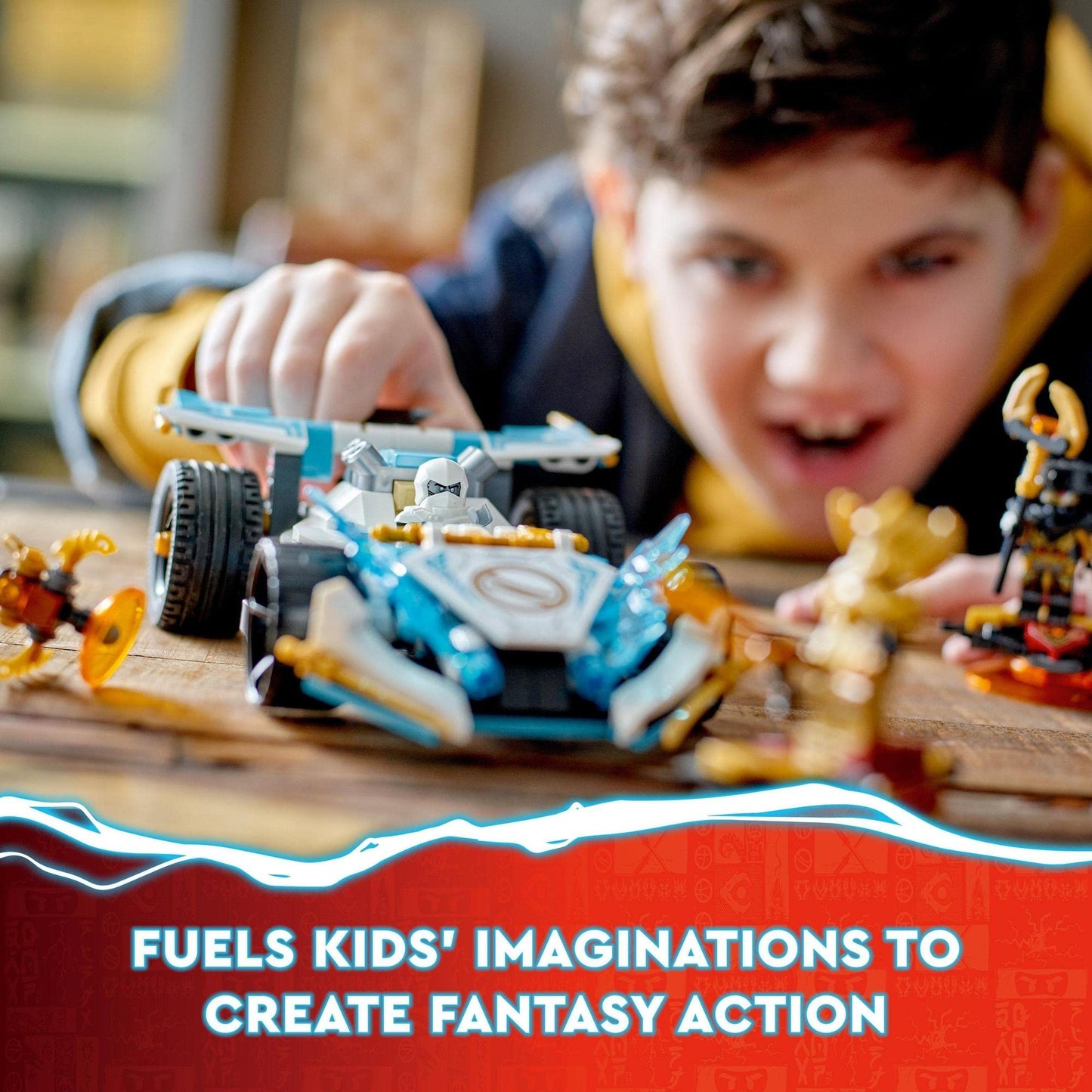 LEGO® NINJAGO® Zane’s Dragon Power Spinjitzu Racing Car 71791 Building Toy Amazon