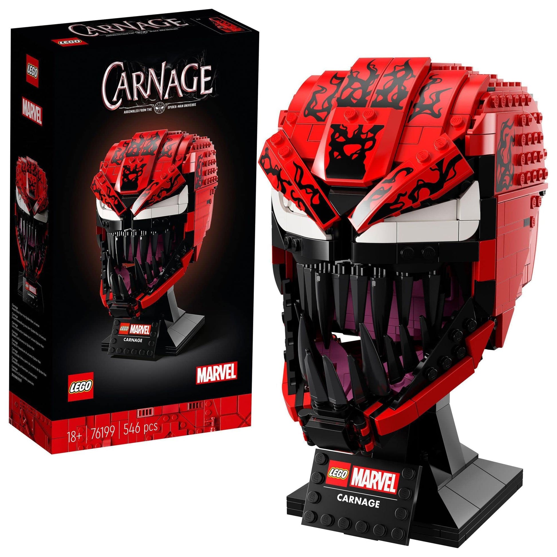 LEGO 76199 Marvel Spider-Man Carnage Mask Brick Island