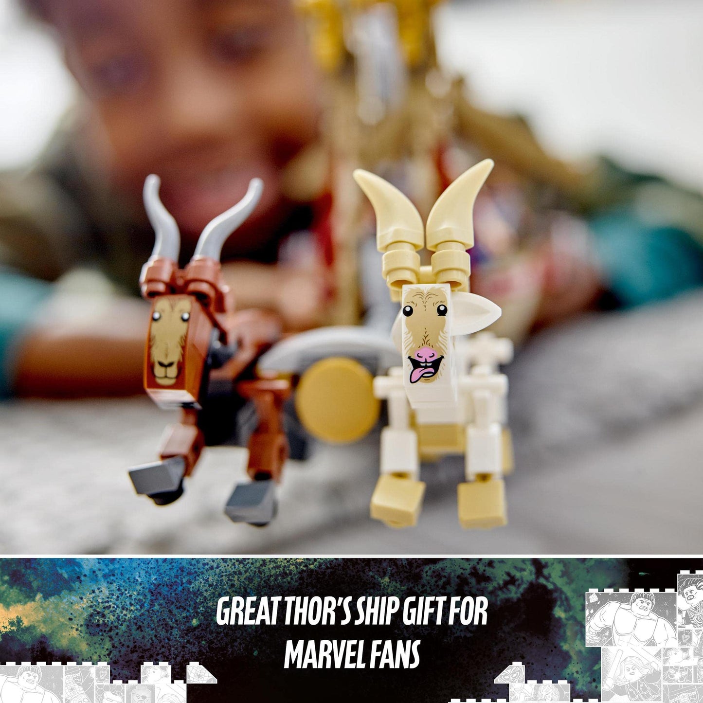 LEGO Marvel The Goat Boat Building Kit; Collectible Thor Construction Toy 76208