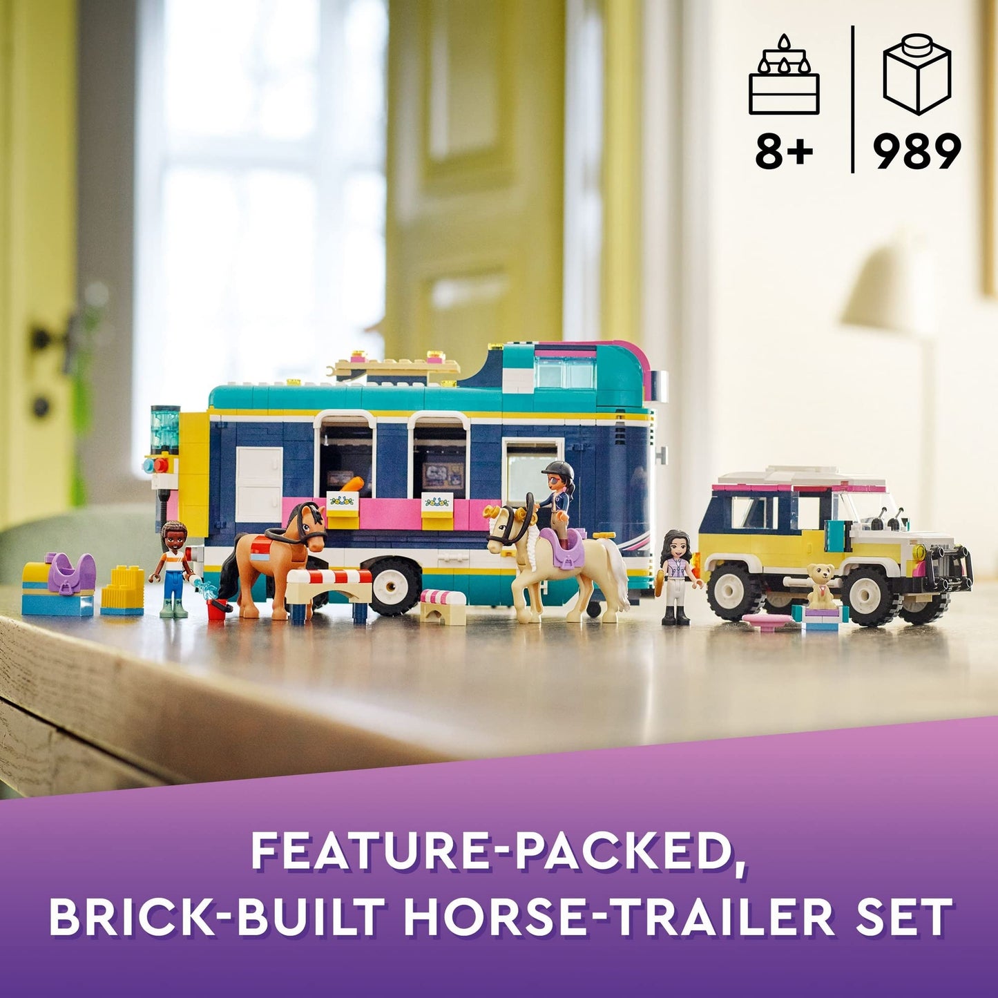 LEGO Friends Horse Show Trailer with 2 Toy Horses 41722 Amazon