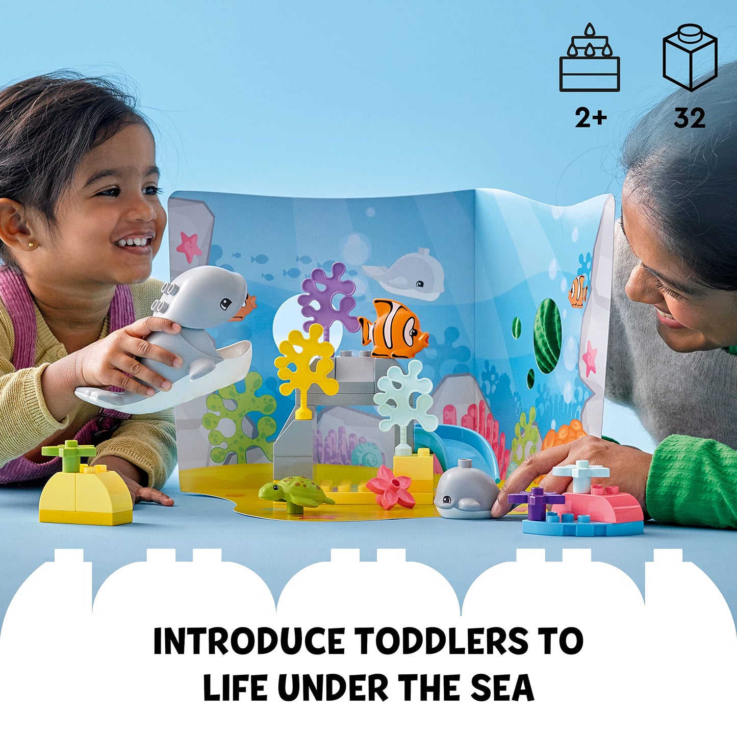 LEGO® DUPLO® Town Wild Animals of The Ocean 10972 Building Toy Amazon