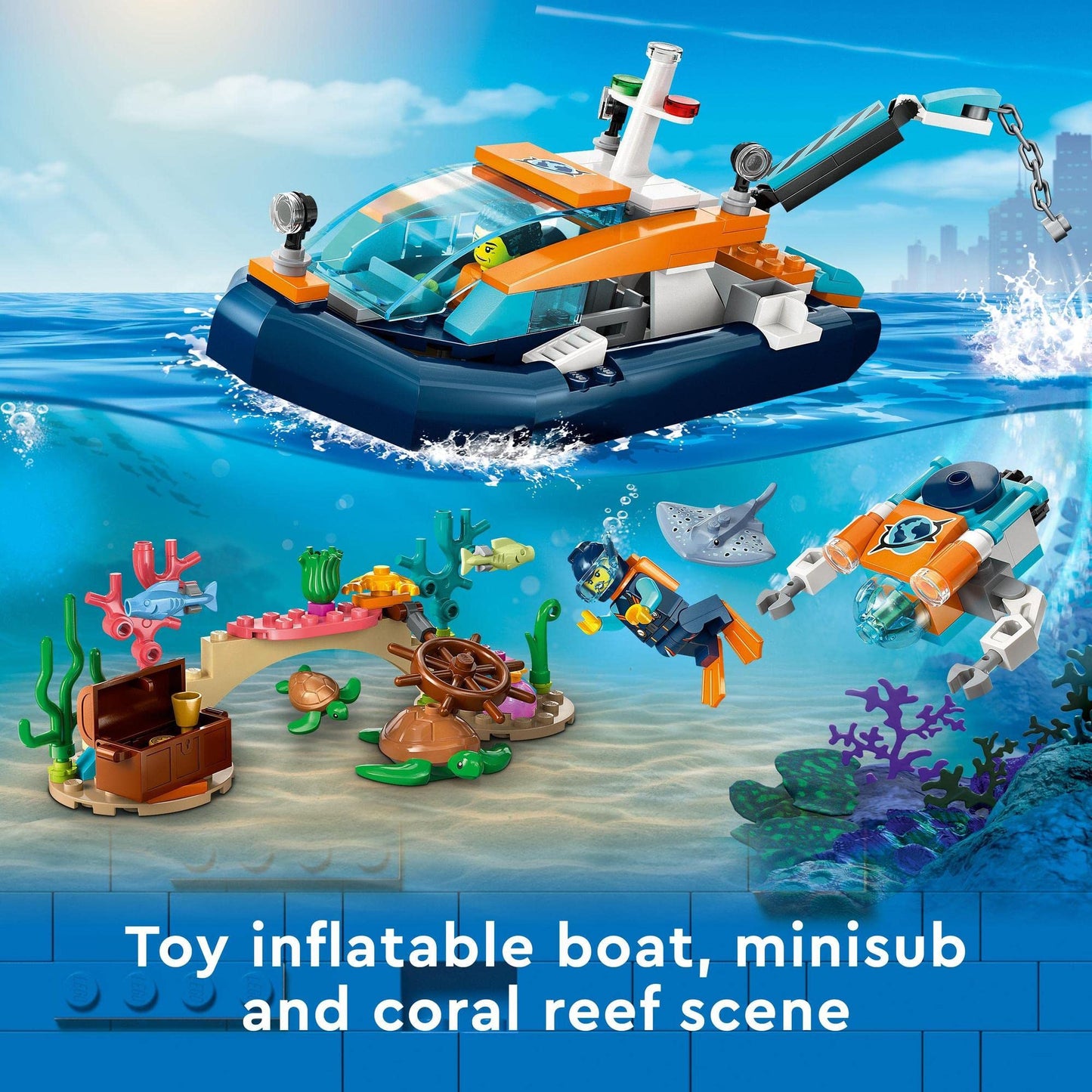LEGO® City Explorer Diving Boat 60377 Building Toy Amazon