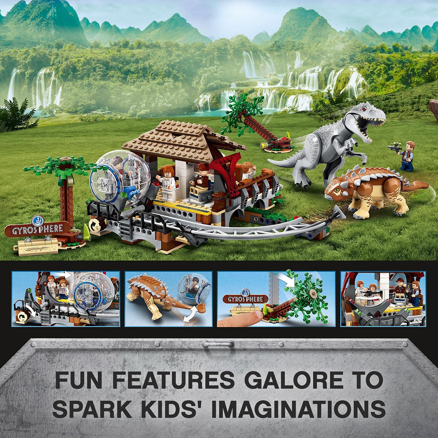 LEGO Jurassic World Indominus rex vs. Ankylosaurus 75941 Building Set Amazon