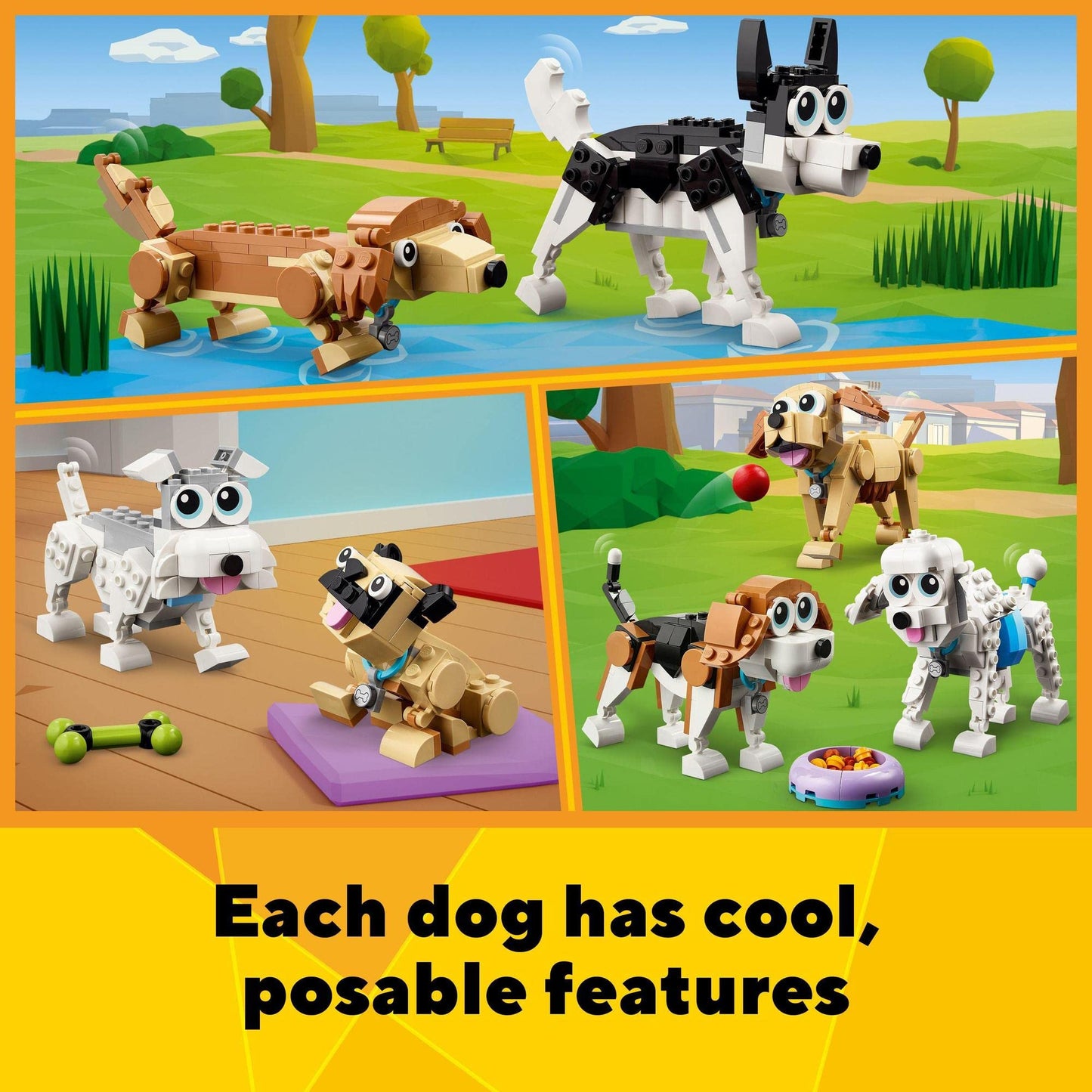 LEGO® Creator Adorable Dogs 31137 Building Toy Amazon