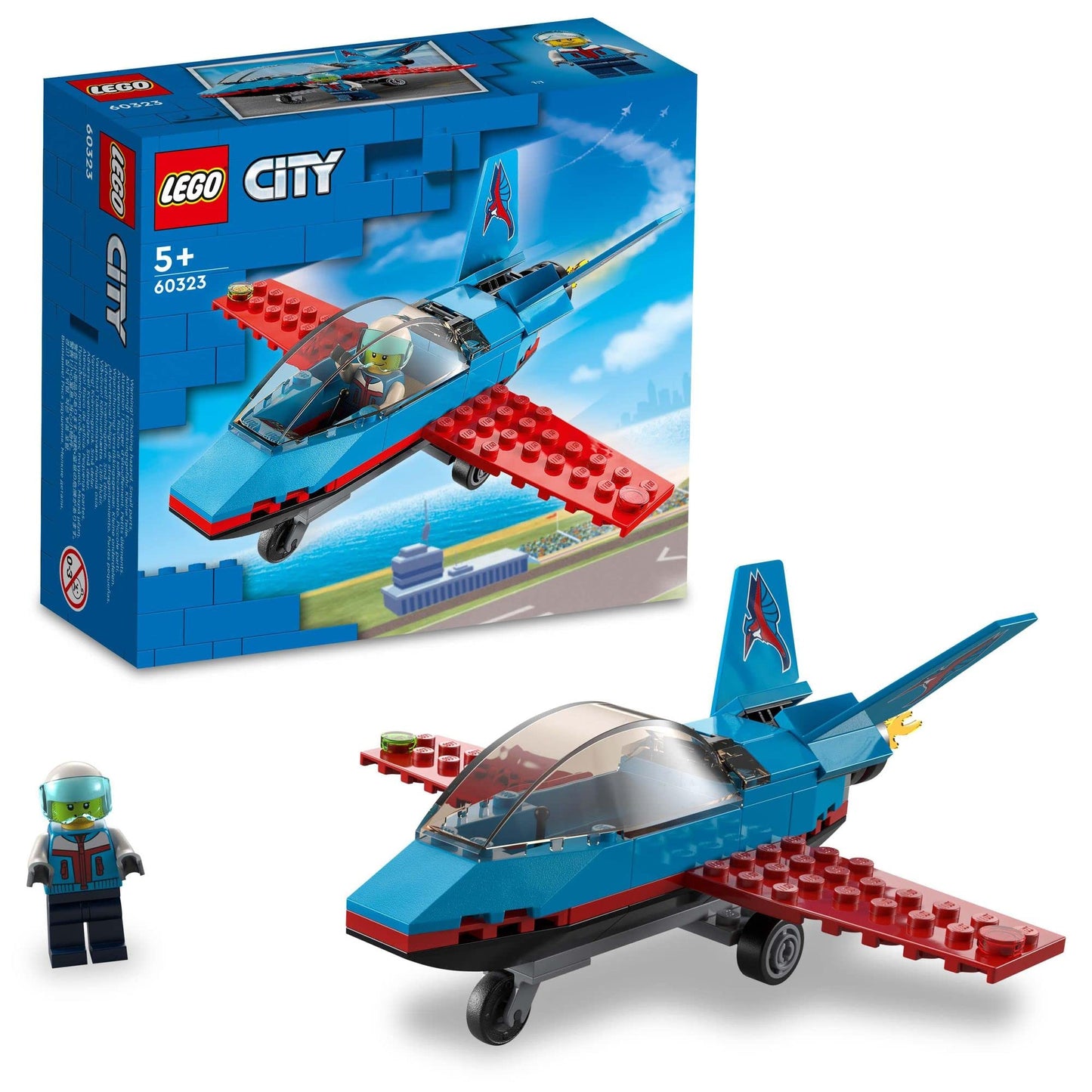 LEGO 60323 City Great Vehicles Stunt Plane Jet Aeroplane Toy Amazon