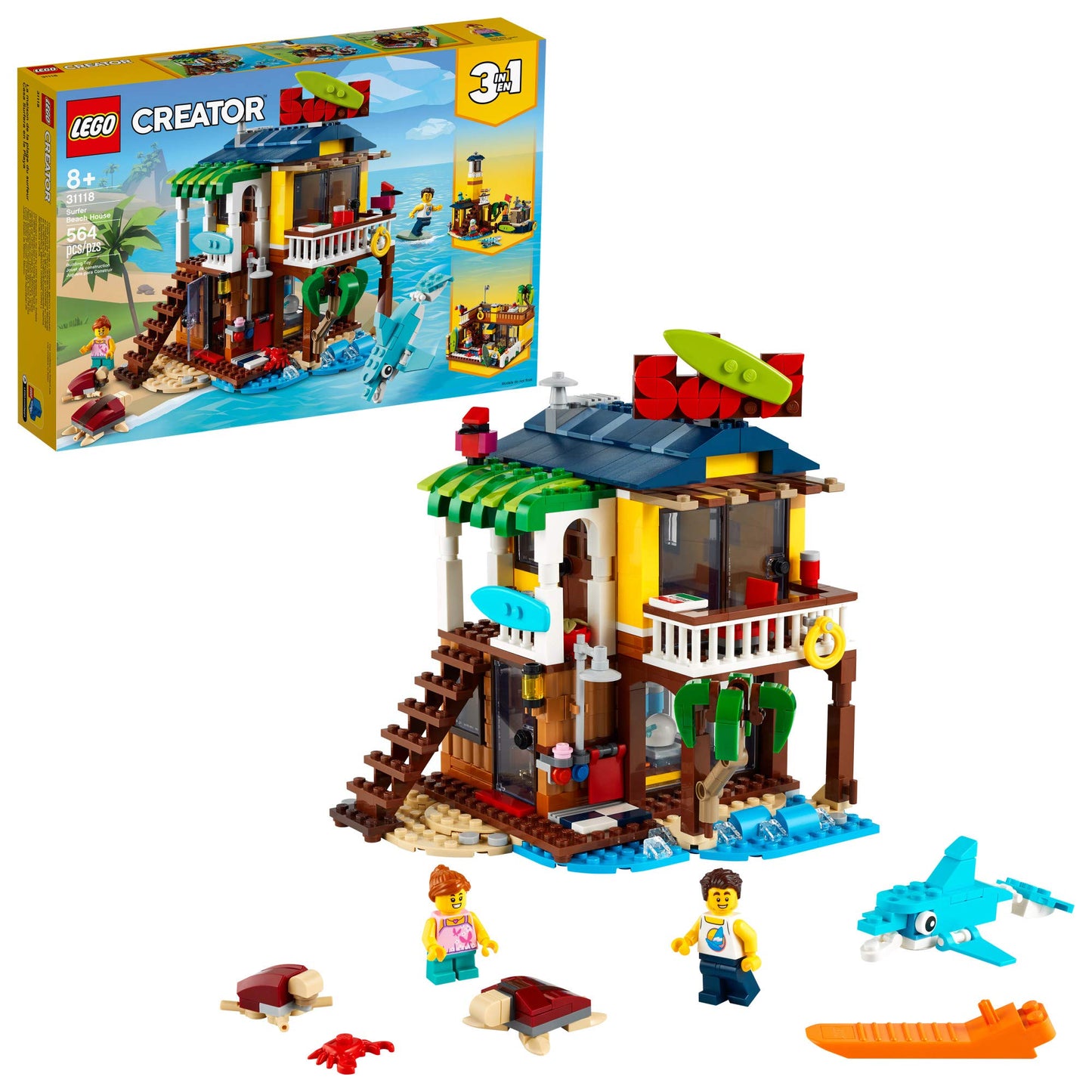 LEGO Creator 3in1 Surfer Beach House 31118 Building