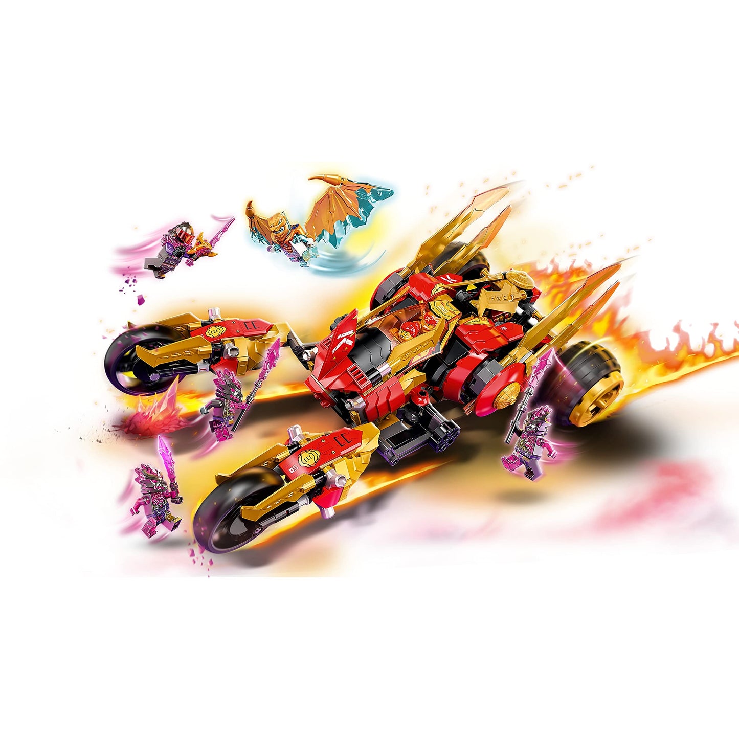 LEGO NINJAGO Kai’s Golden Dragon Raider 71773 Building Kit Amazon