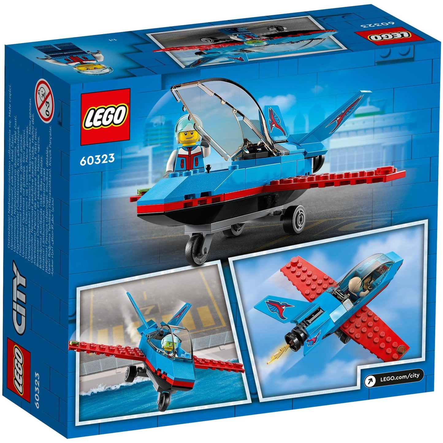 LEGO 60323 City Great Vehicles Stunt Plane Jet Aeroplane Toy Amazon