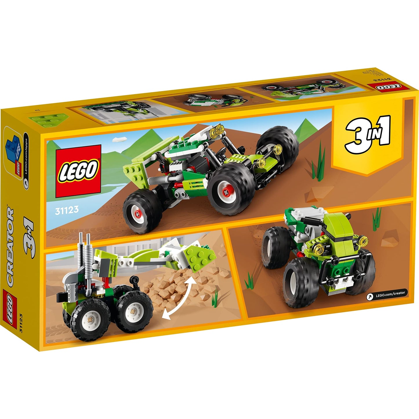LEGO® Creator 3in1 Off-Road Buggy 31123 Building Kit; Features a Skid Loader and ATV (All-Terrain Vehicle) for Kids Aged 7+ Amazon